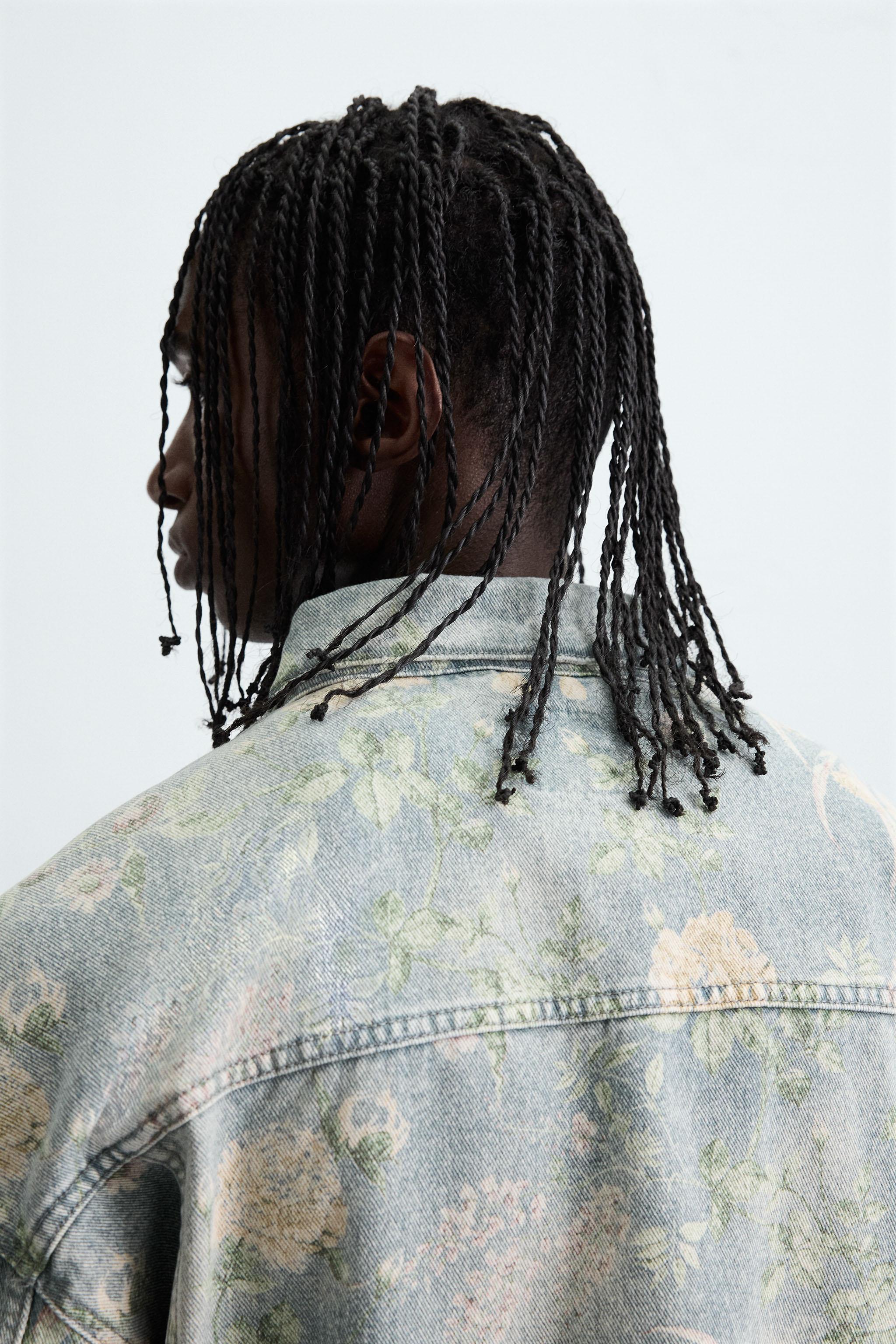 FLORAL PRINT DENIM JACKET