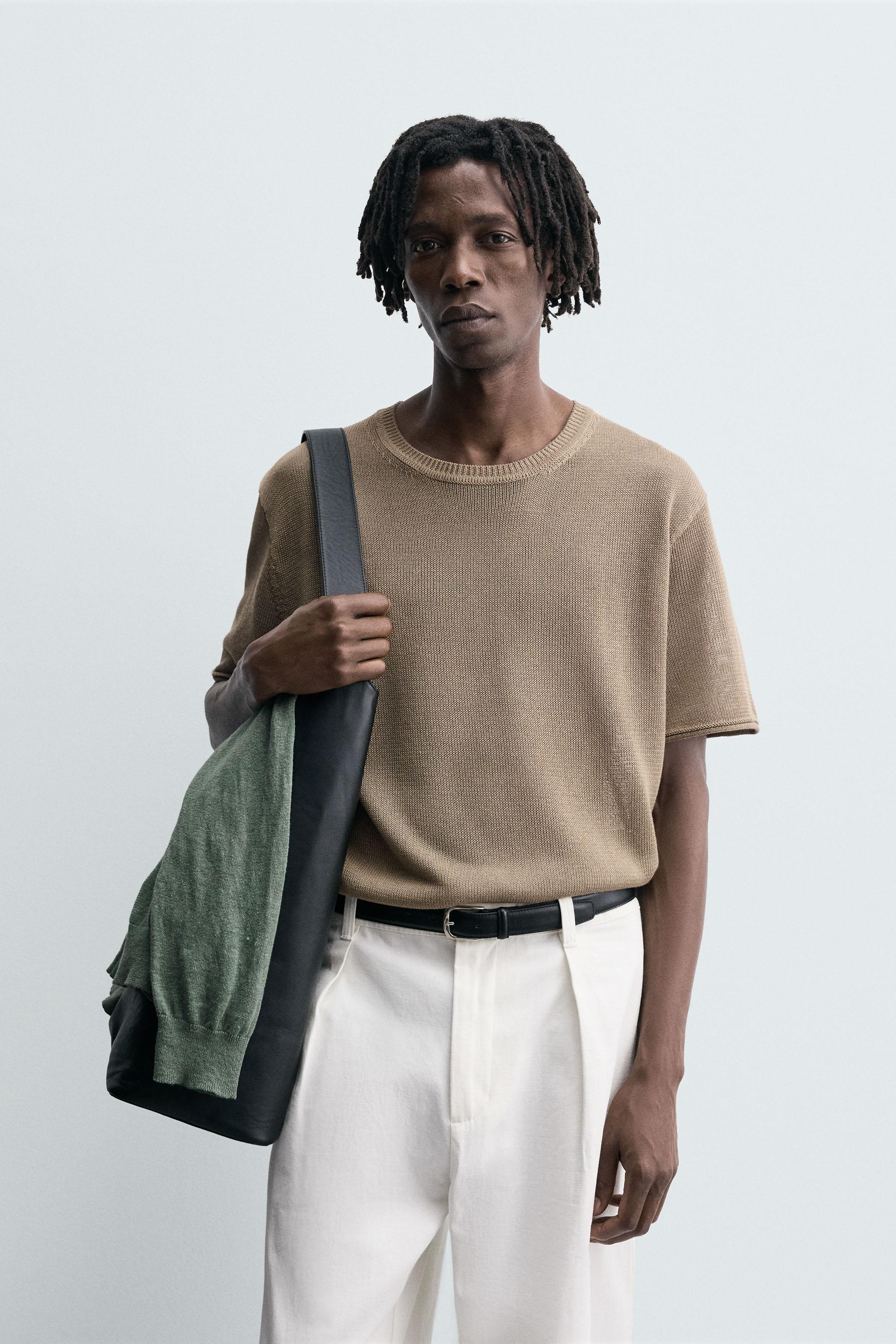 TEXTURED KNIT T-SHIRT