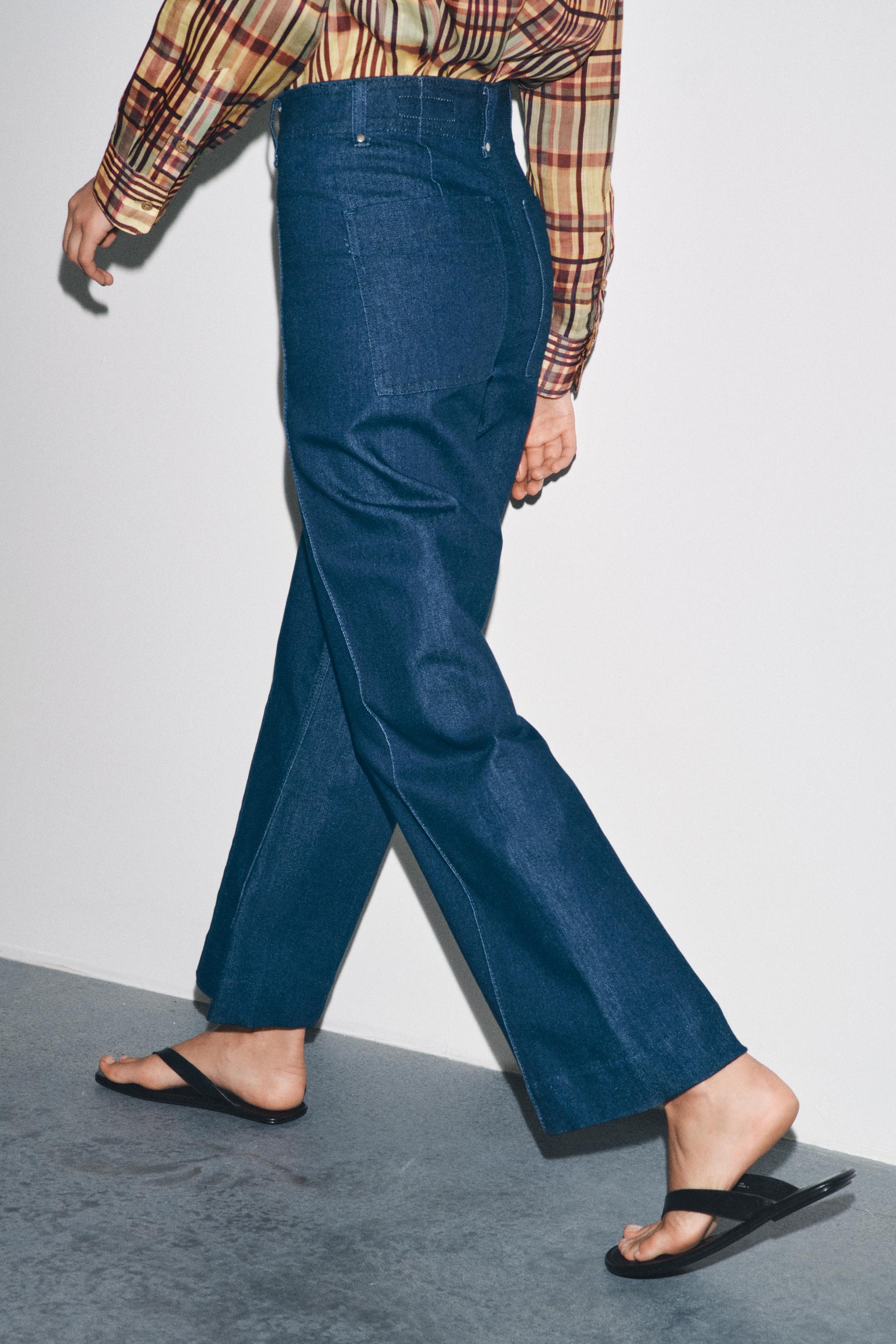 ZW COLLECTION TAILORED WIDE LEG HI-RISE JEANS