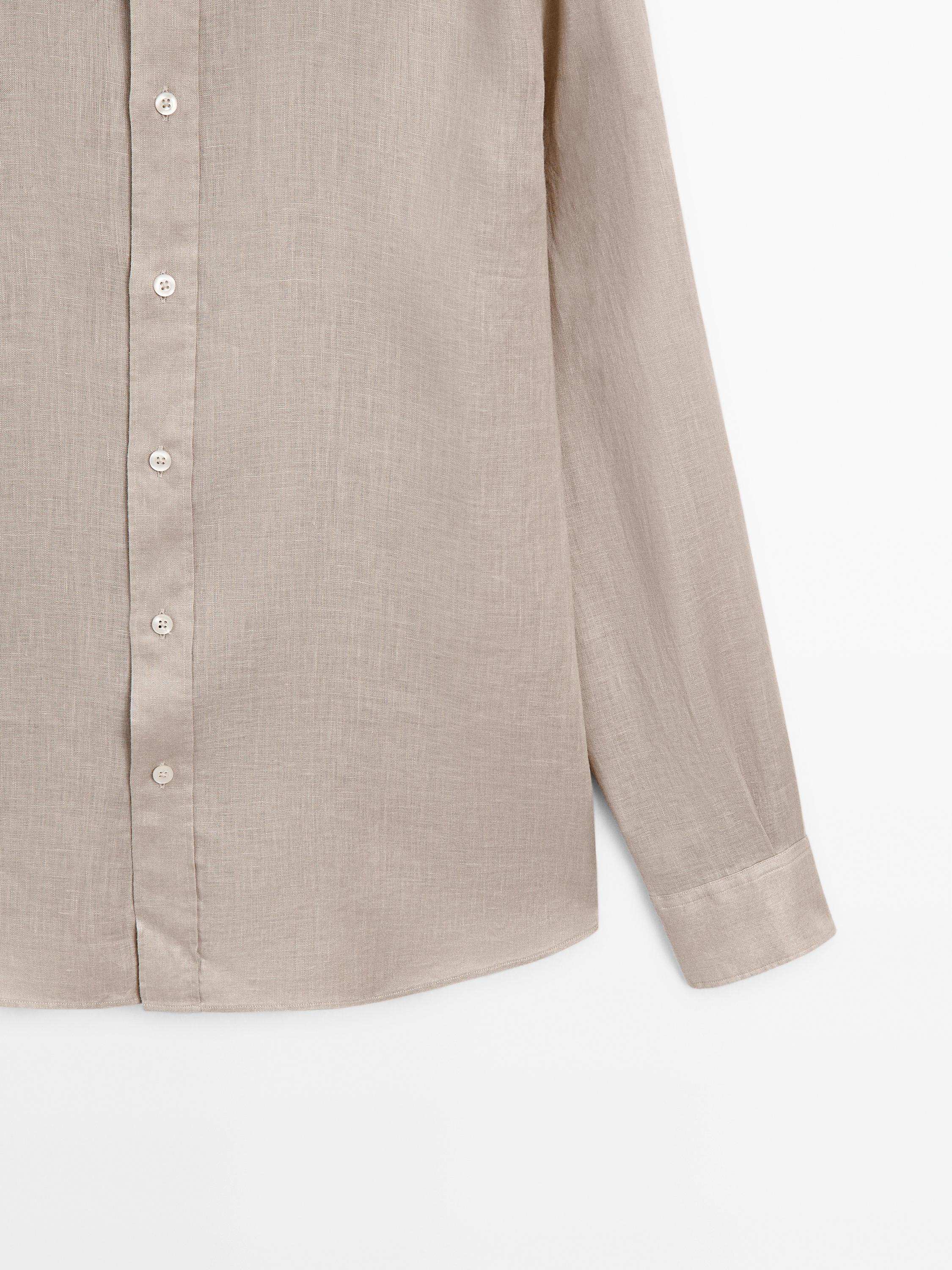 100% linen slim fit shirt