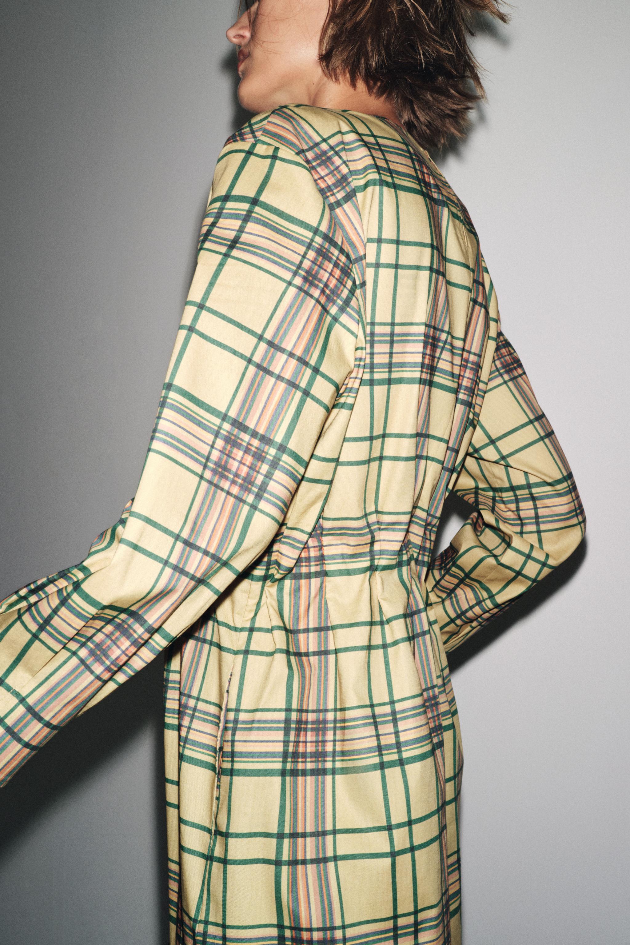 ZW COLLECTION PLAID MIDI DRESS