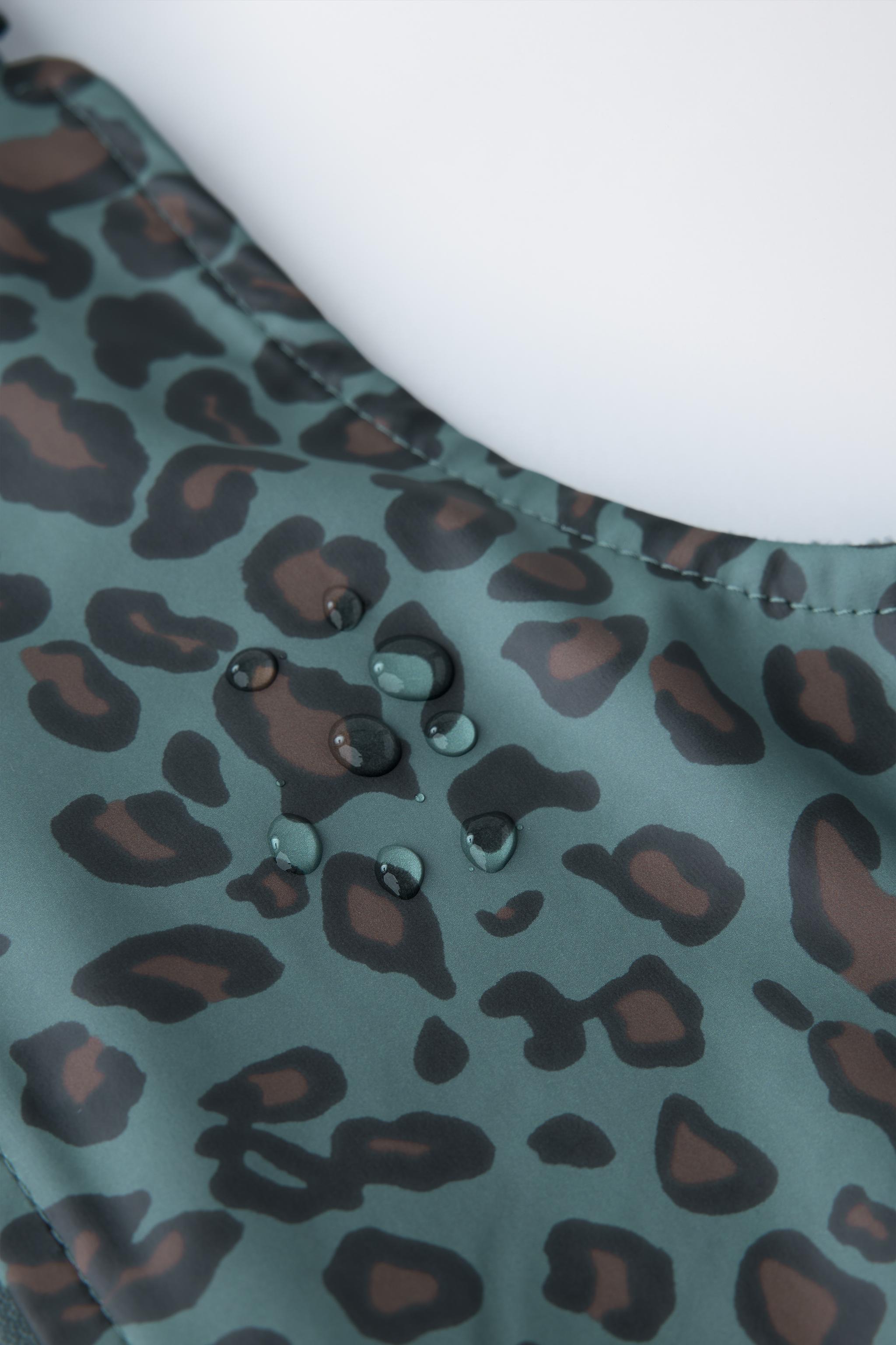 ANIMAL PRINT WATER-RESISTANT RUBBERIZED OVERALLS