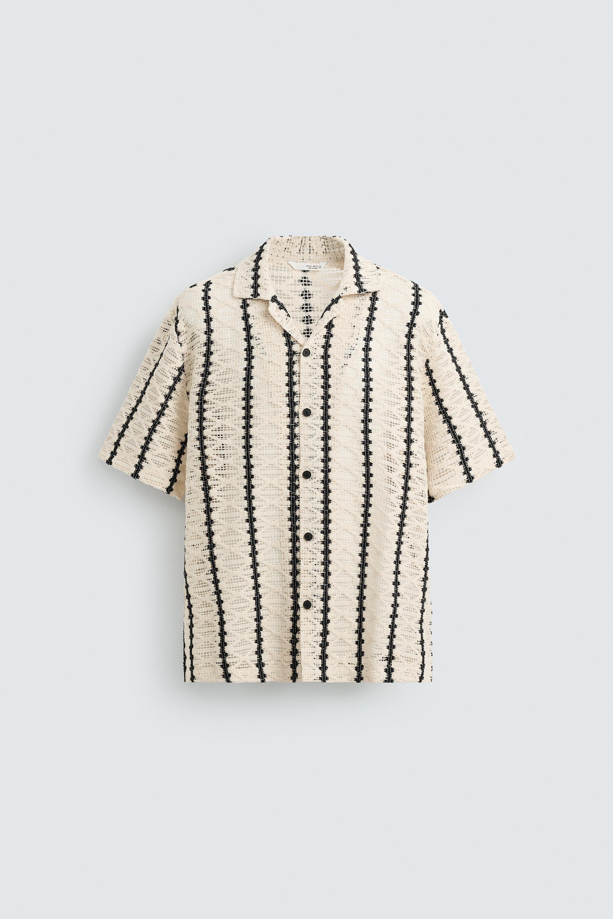 TEXTURED CROCHET SHIRT