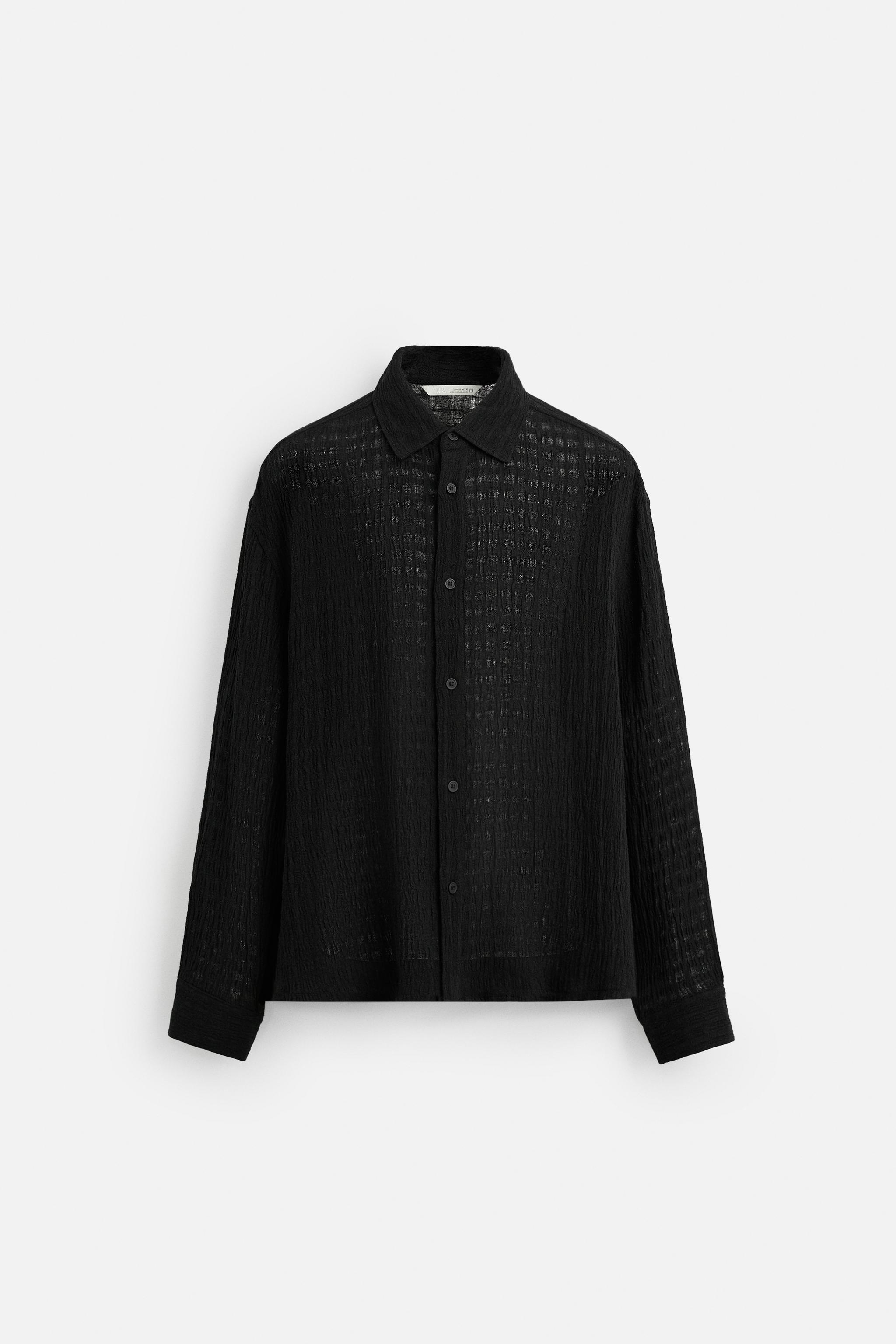 LINEN - COTTON JACQUARD SHIRT