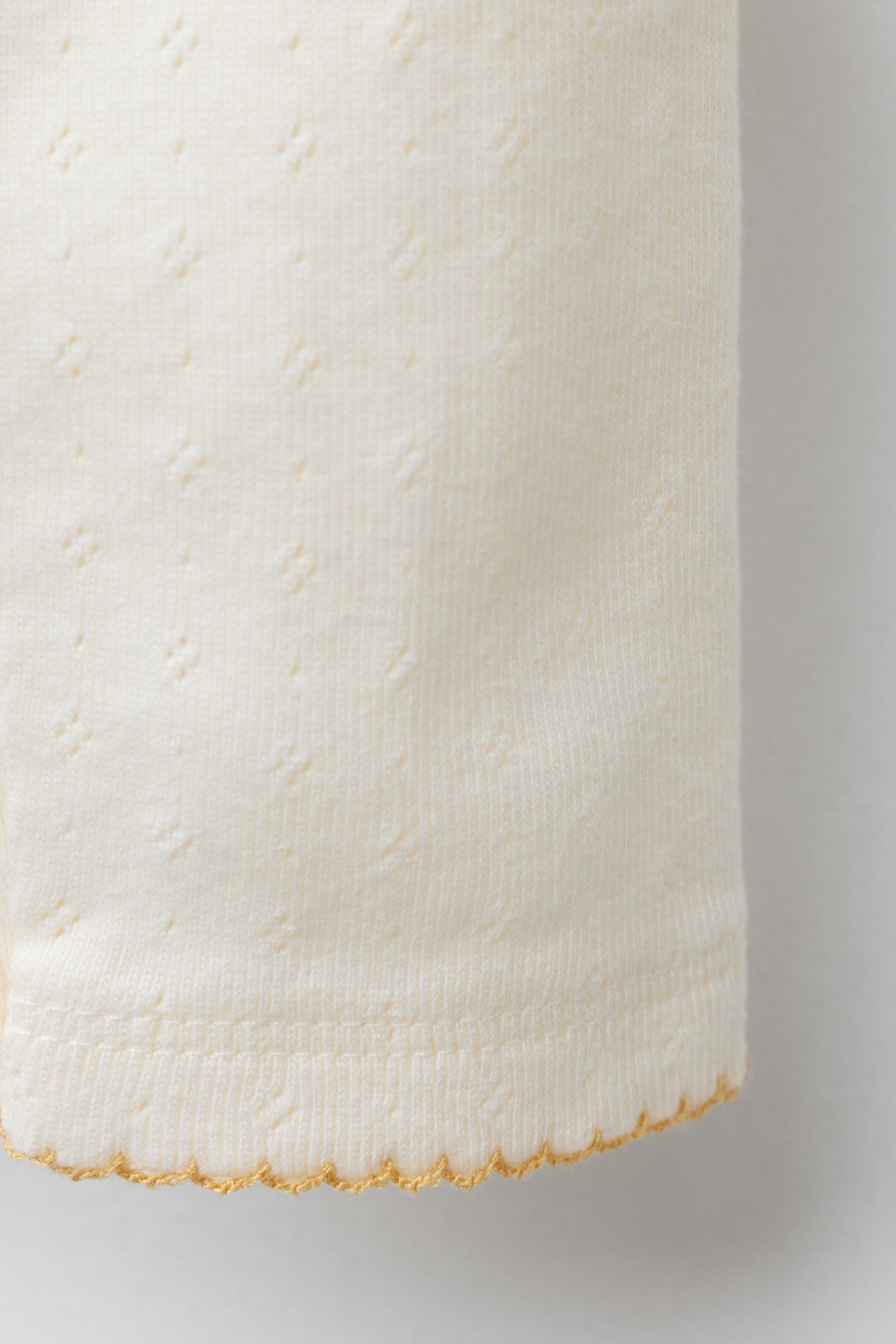 POINTELLE LACE TRIM LEGGINGS