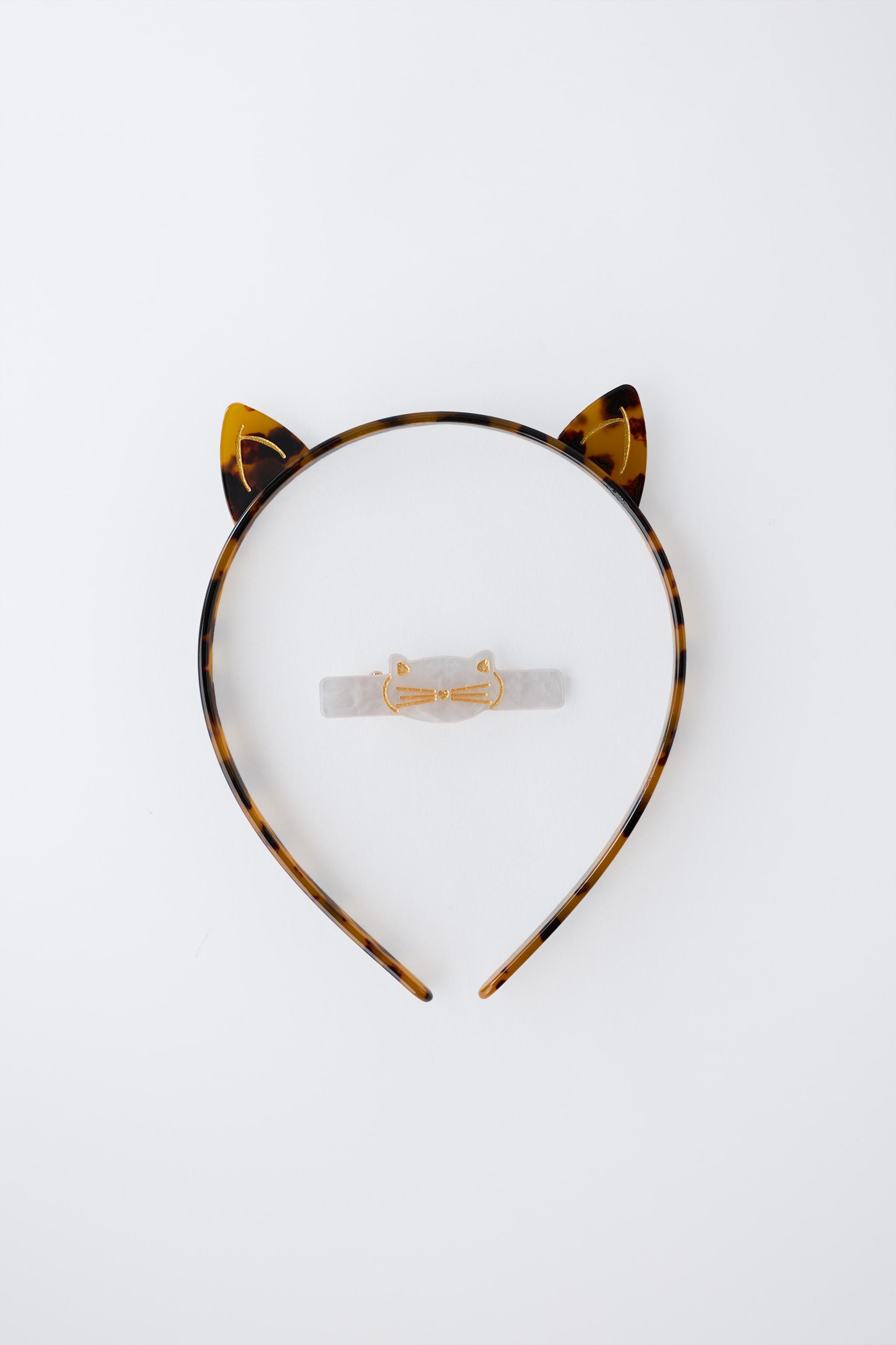 KITTEN HEADBAND AND CLIP PACK