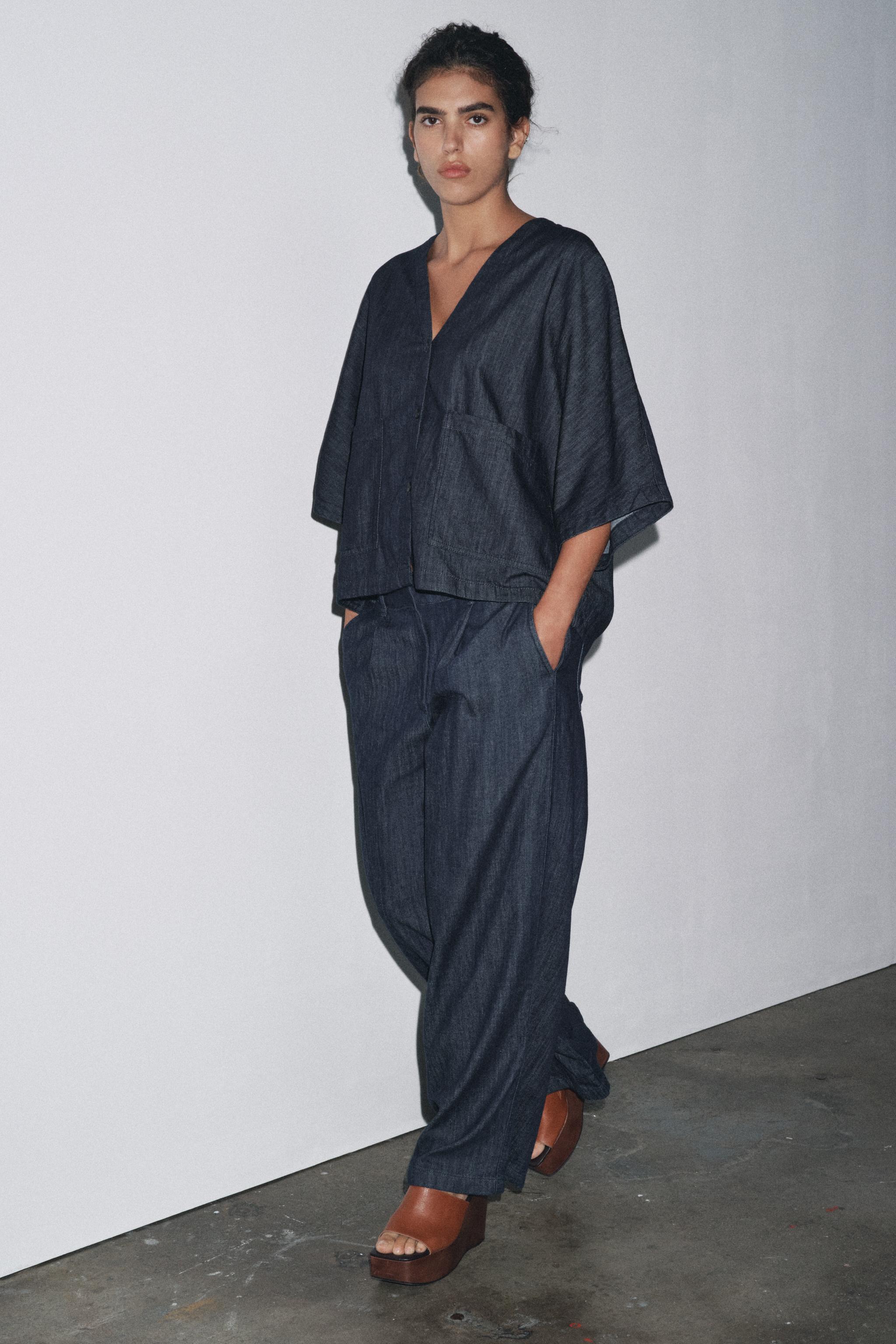 RELAXED DENIM SHIRT ZW COLLECTION