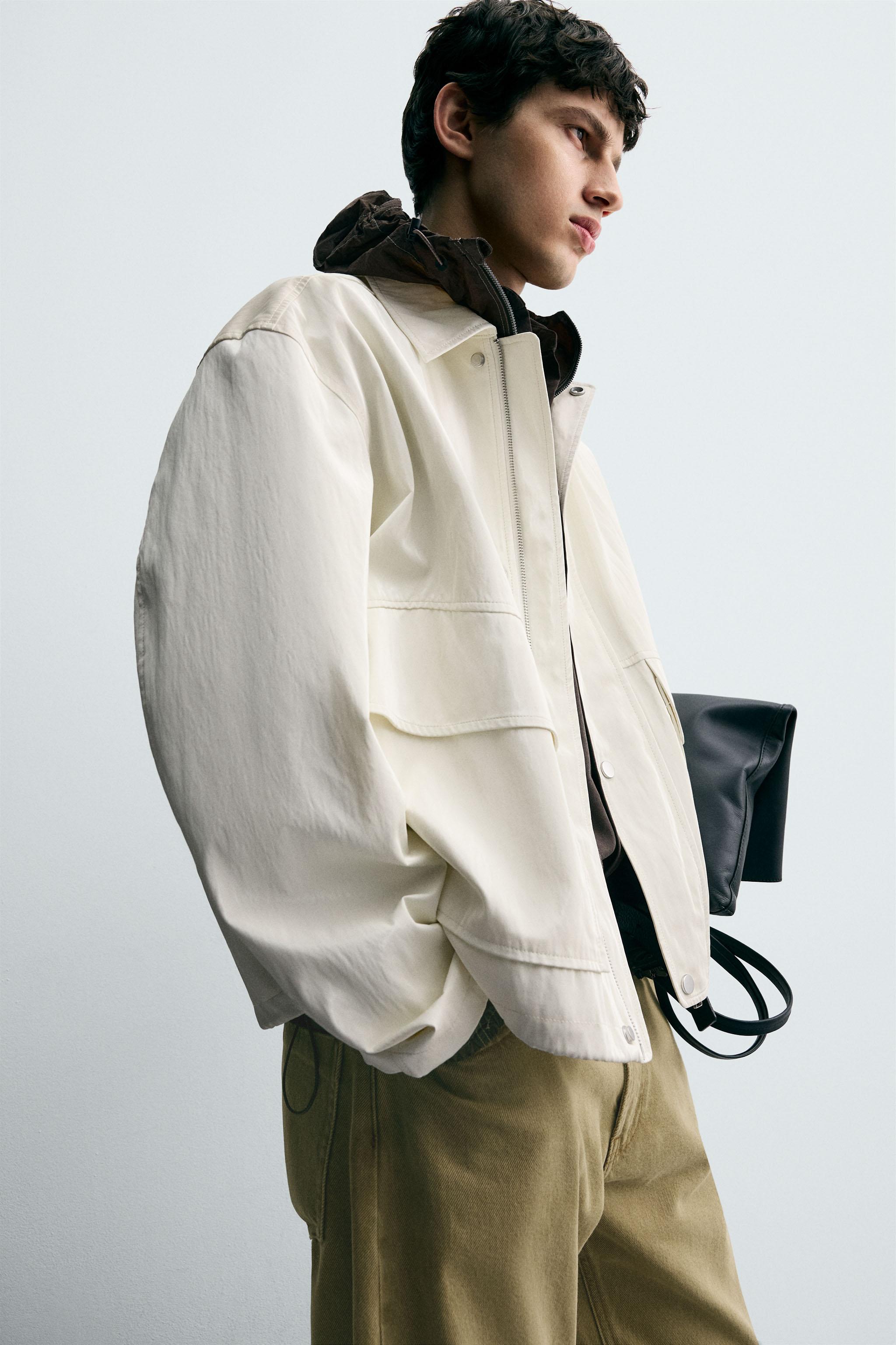 RELAXED FIT JACKET WITH SHINY FINISH