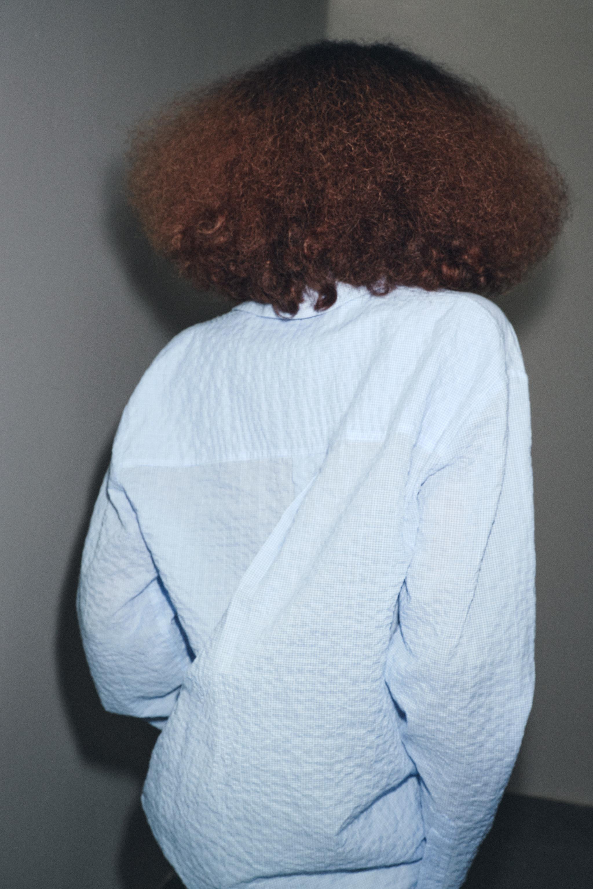 ZW COLLECTION TEXTURED OVERSIZED SHIRT