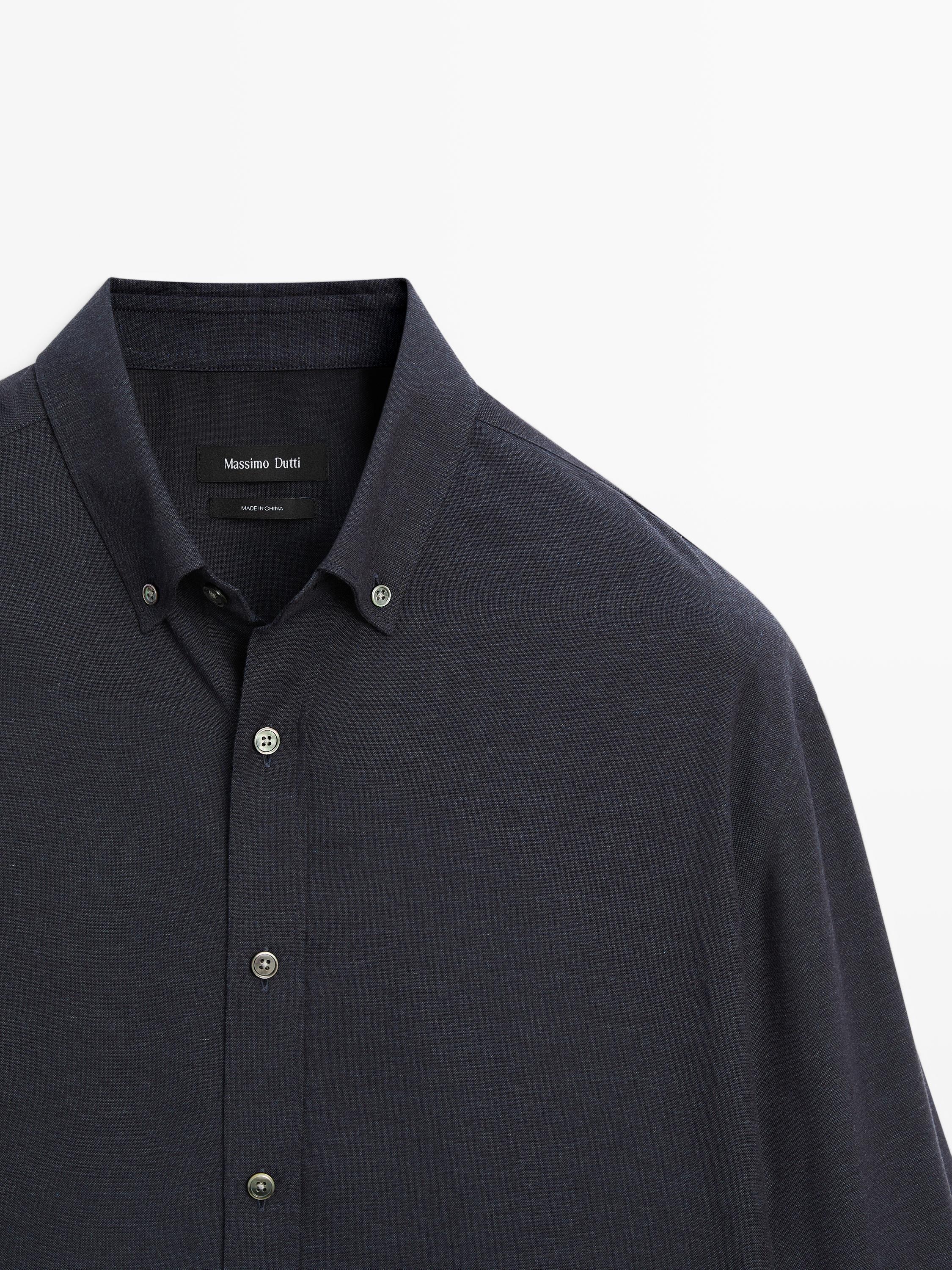 Soft regular fit melange shirt