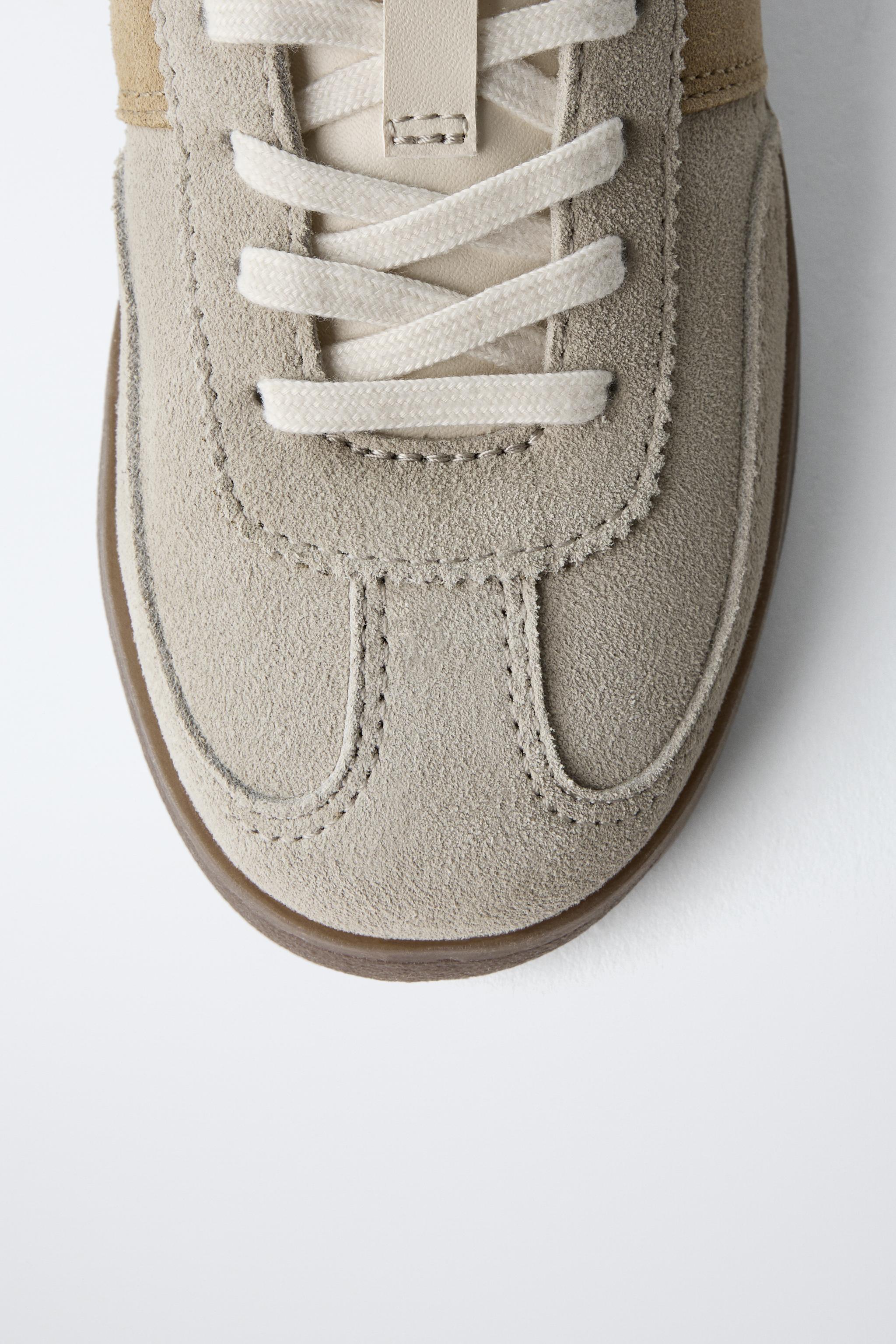 SPLIT LEATHER SNEAKERS