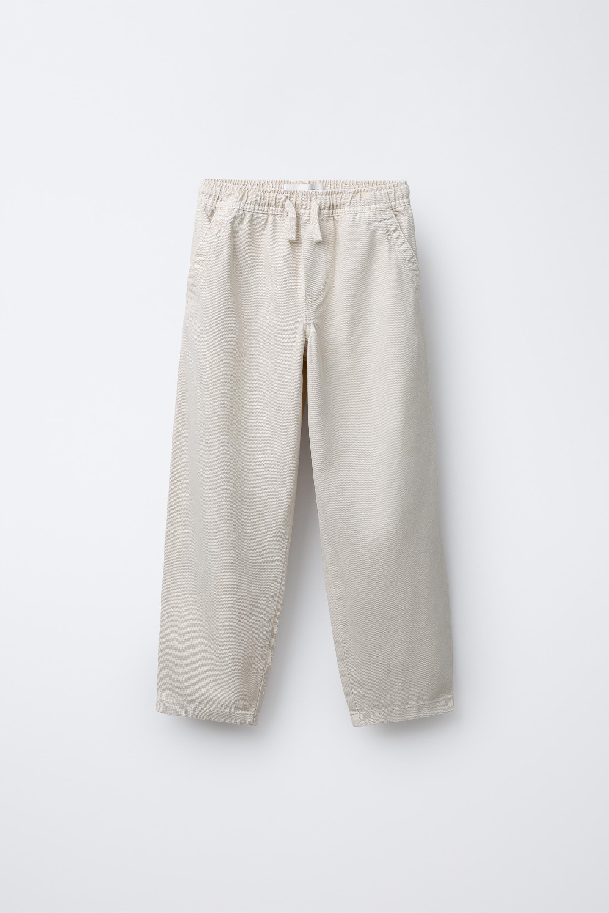 FLOWY PANTS WITH ELASTIC TRIM