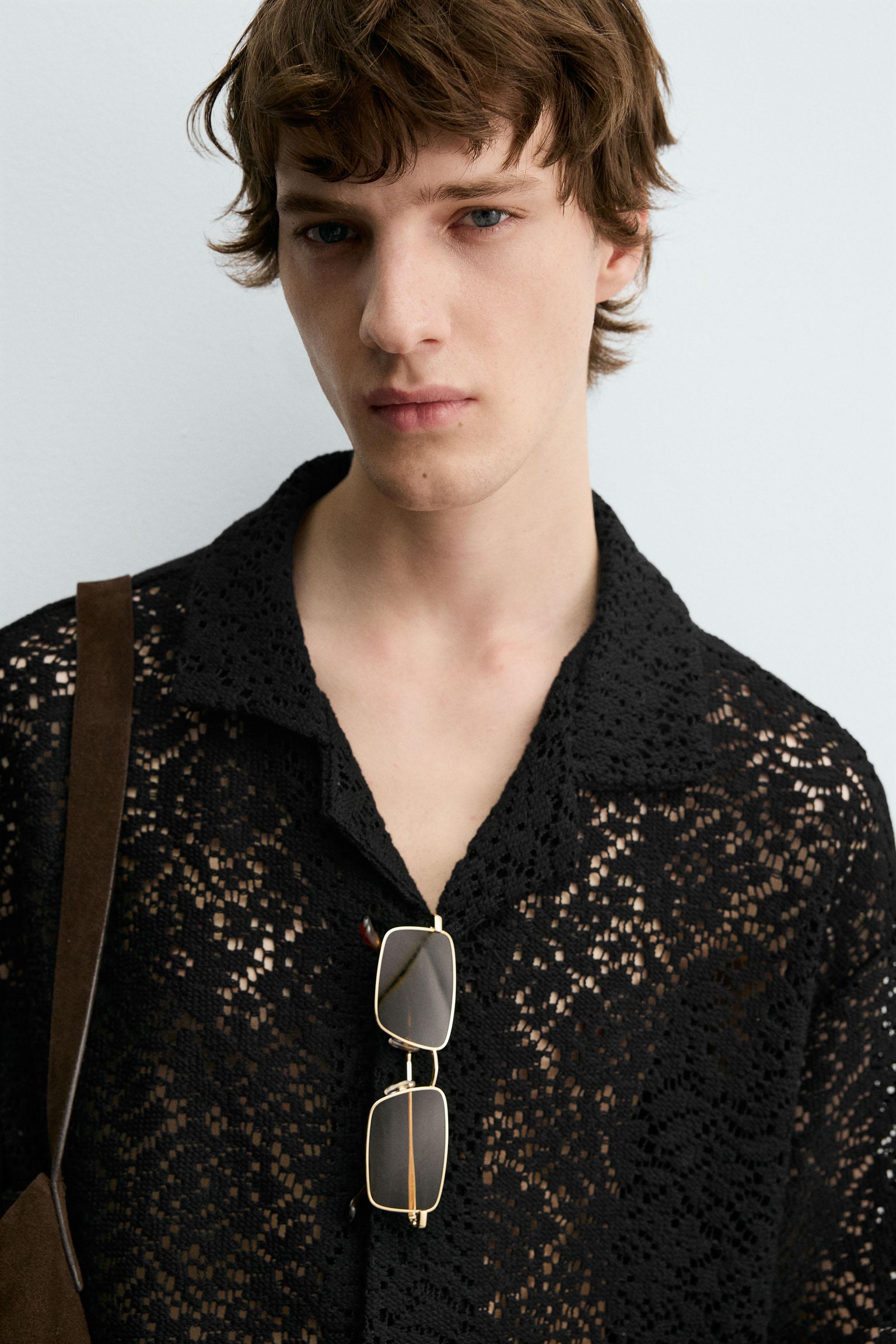 TEXTURED CROCHET SHIRT