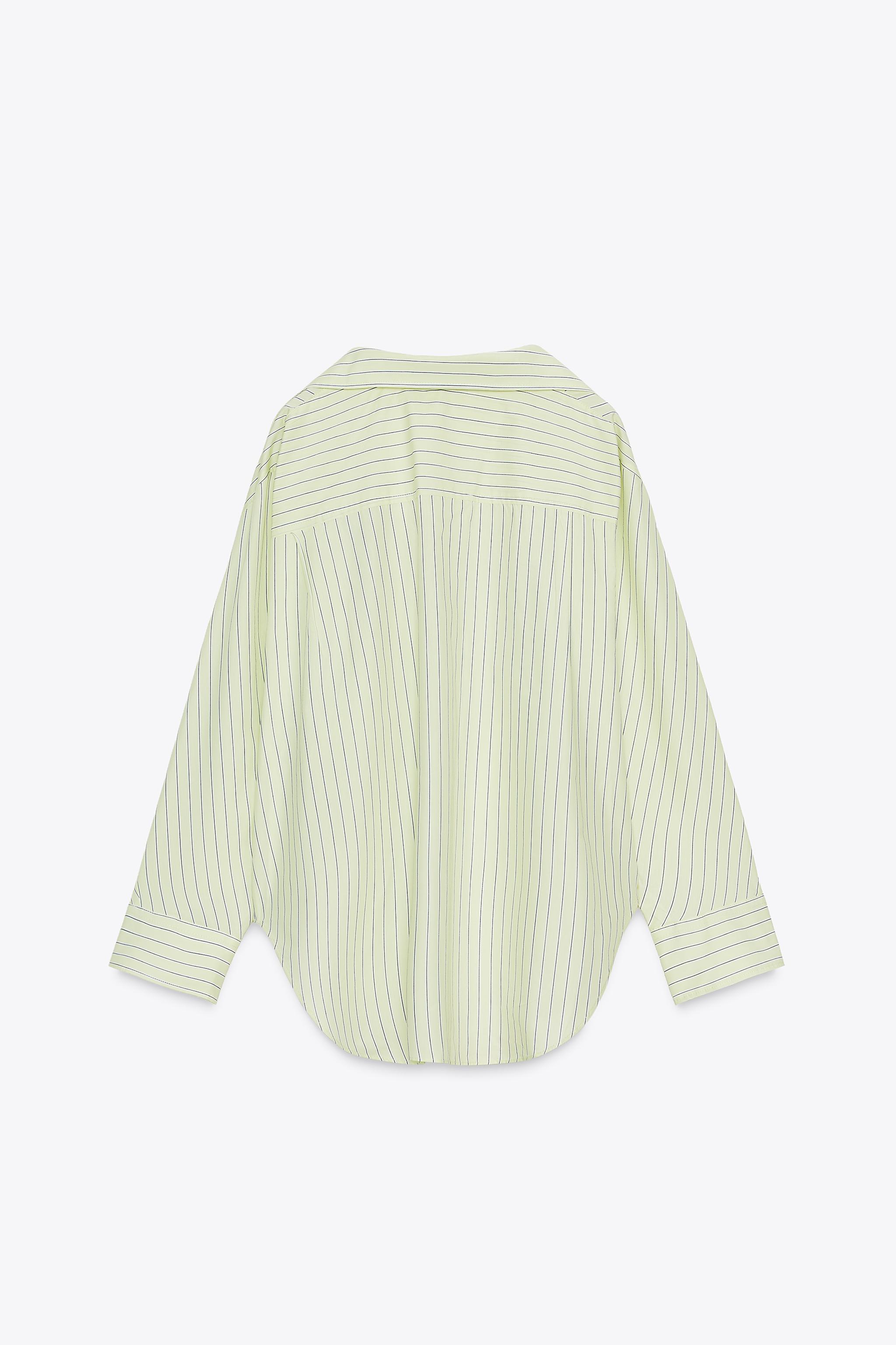 OVERSIZED STRIPED POPLIN SHIRT