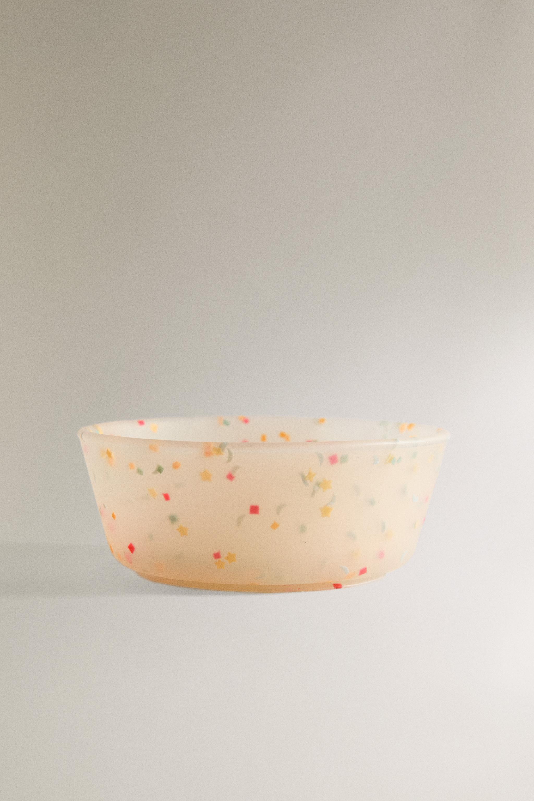 CHILDREN'S CONFETTI SILICONE BOWL
