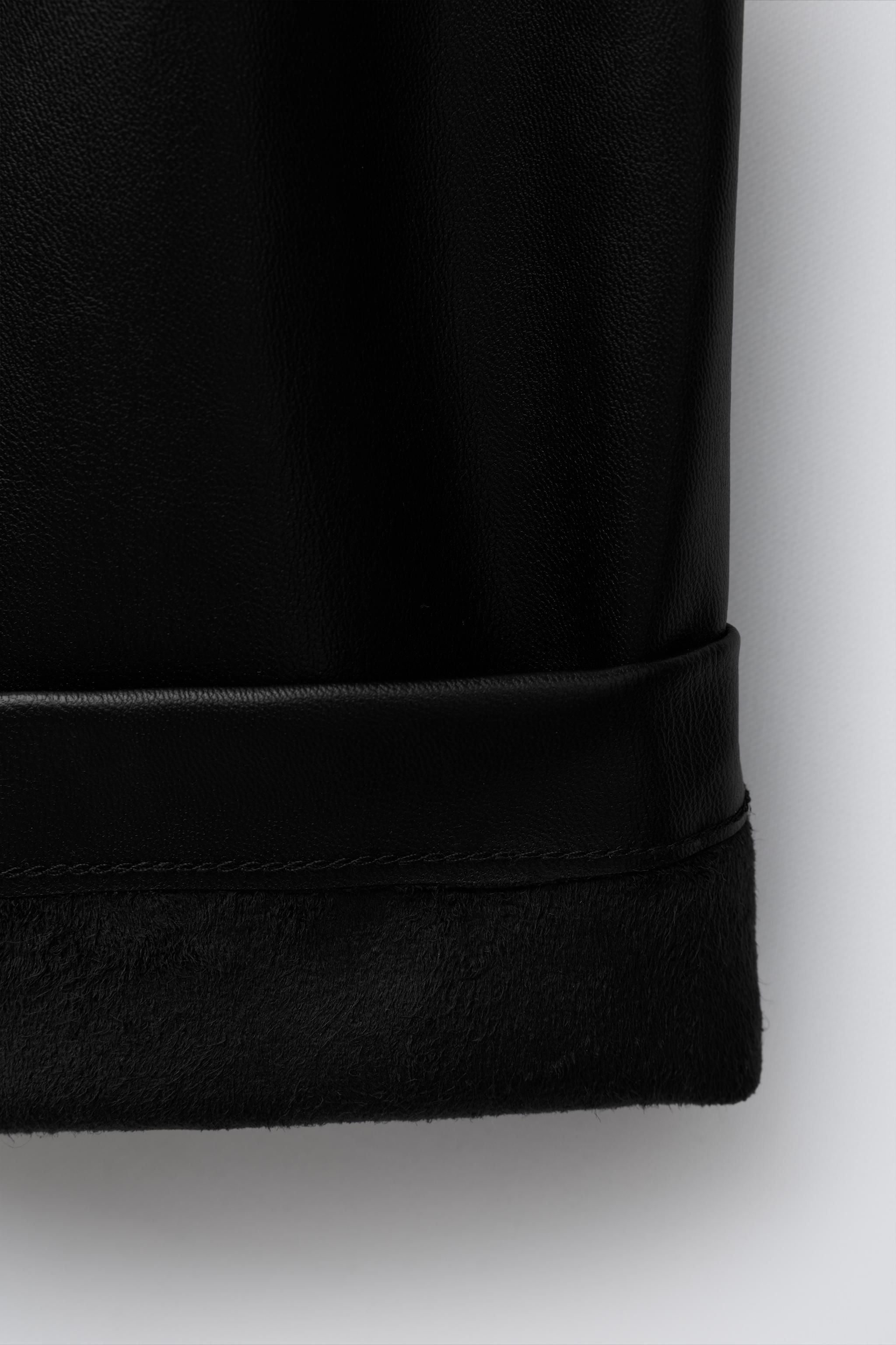 FAUX LEATHER BOW PANTS