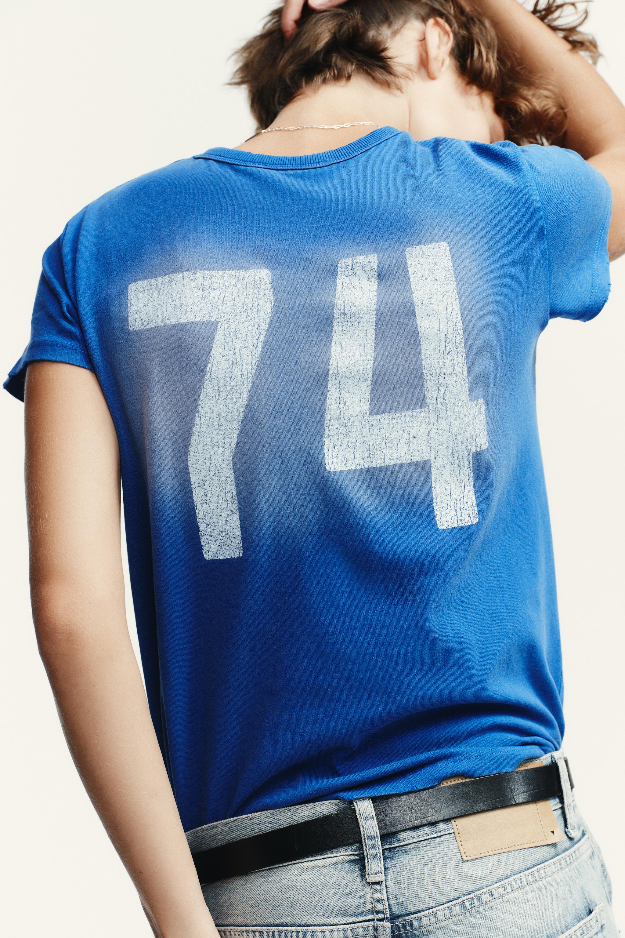 WASHED EFFECT TEXT T-SHIRT