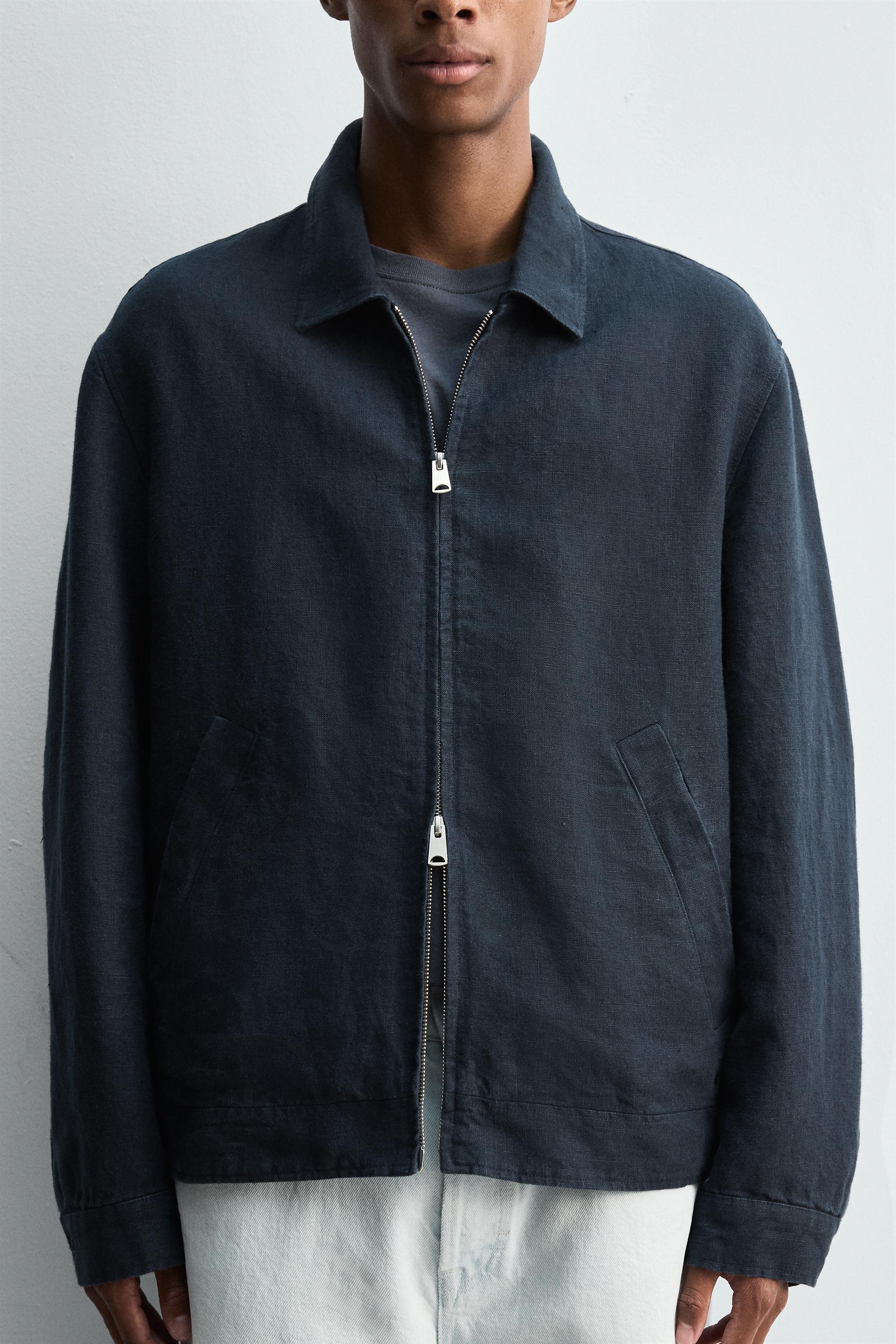 100% LINEN REGULAR FIT JACKET