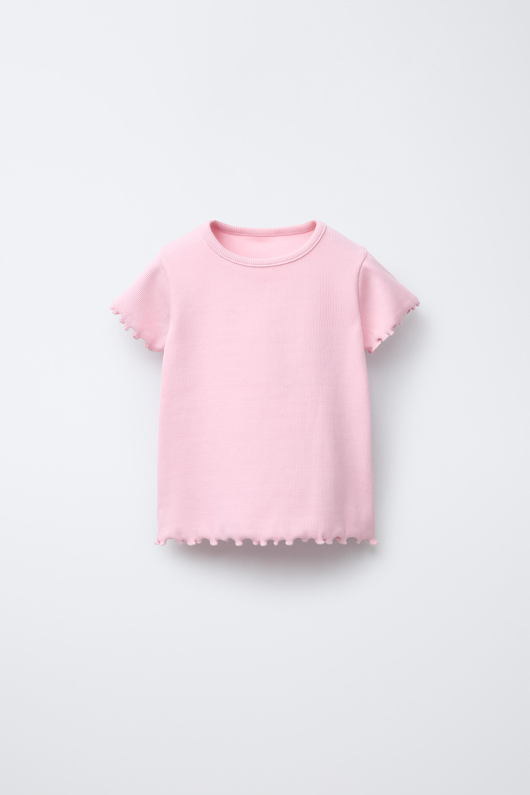 TWO-PACK OF RIBBED FLORAL T-SHIRTS