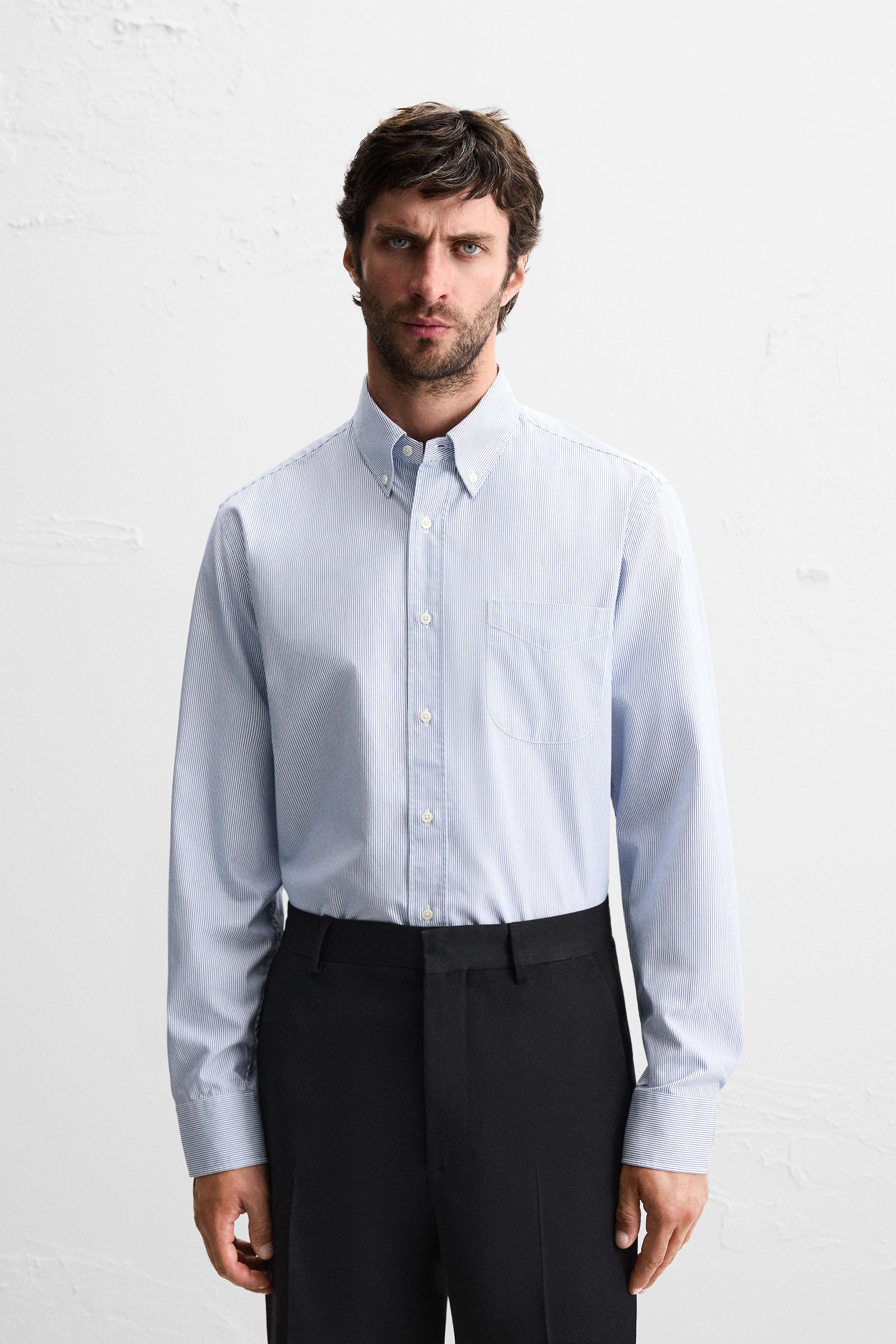 TEXTURED STRIPED SHIRT