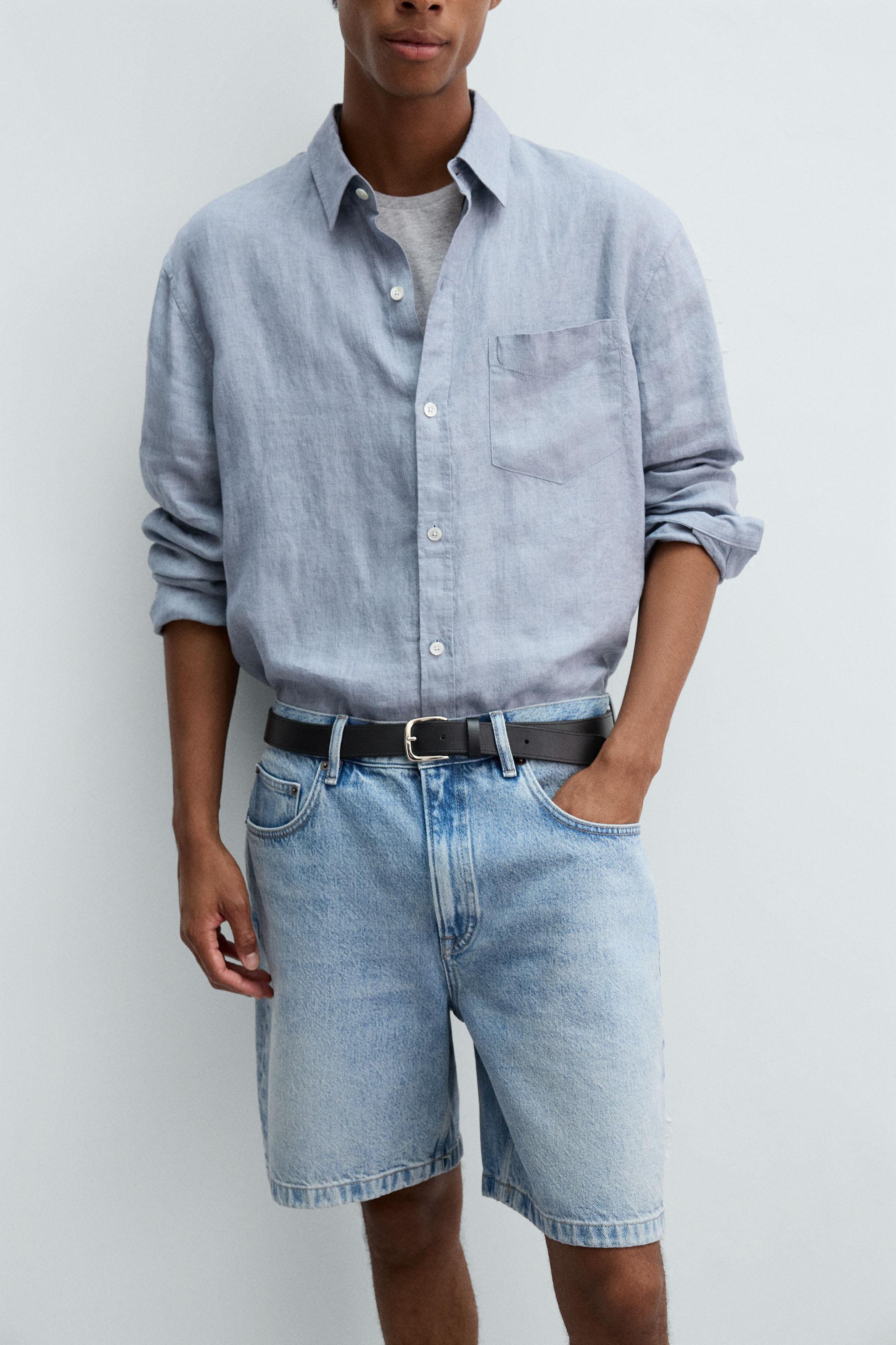 REGULAR FIT DENIM SHORTS