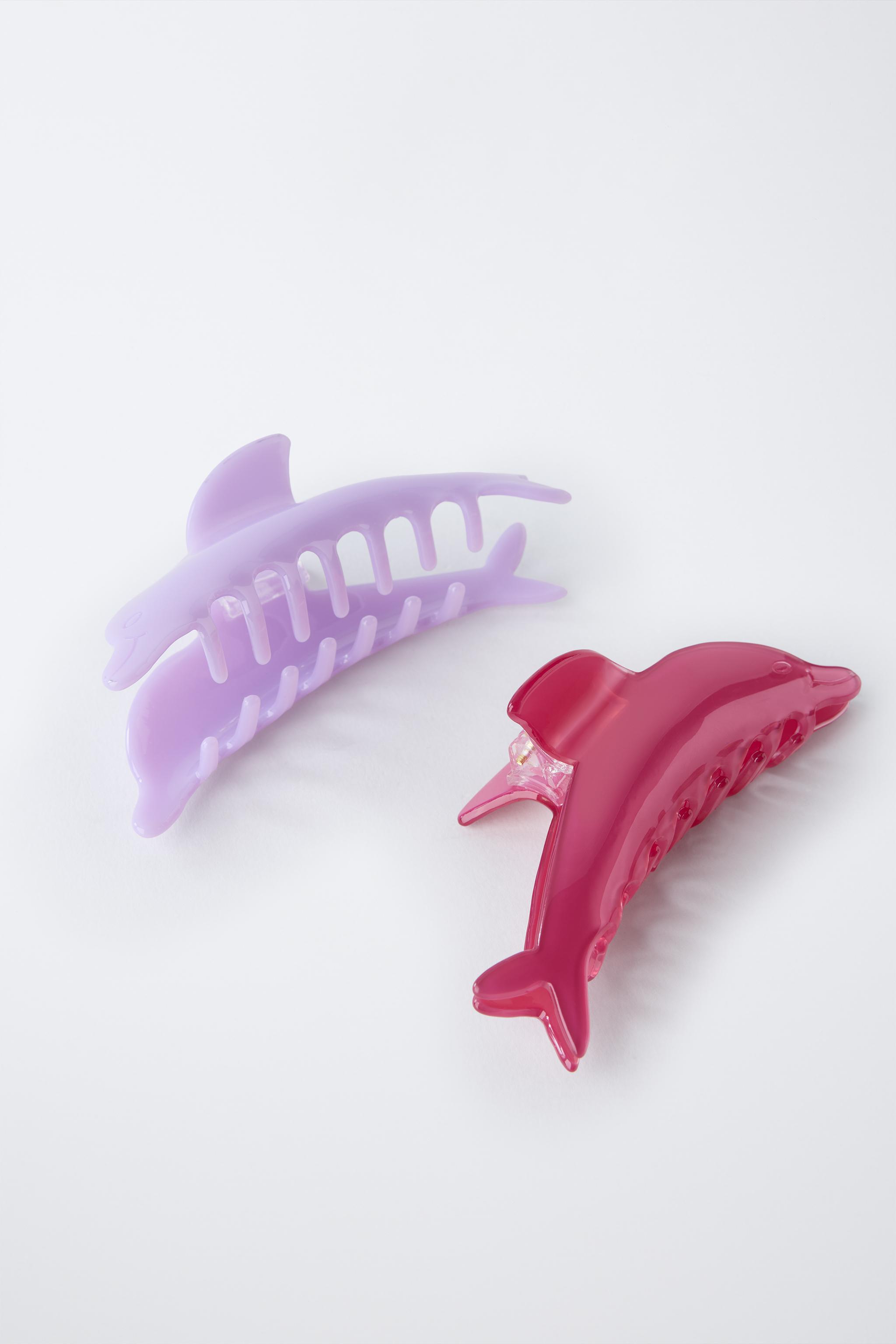 TWO-PACK OF DOLPHIN HAIR CLIPS