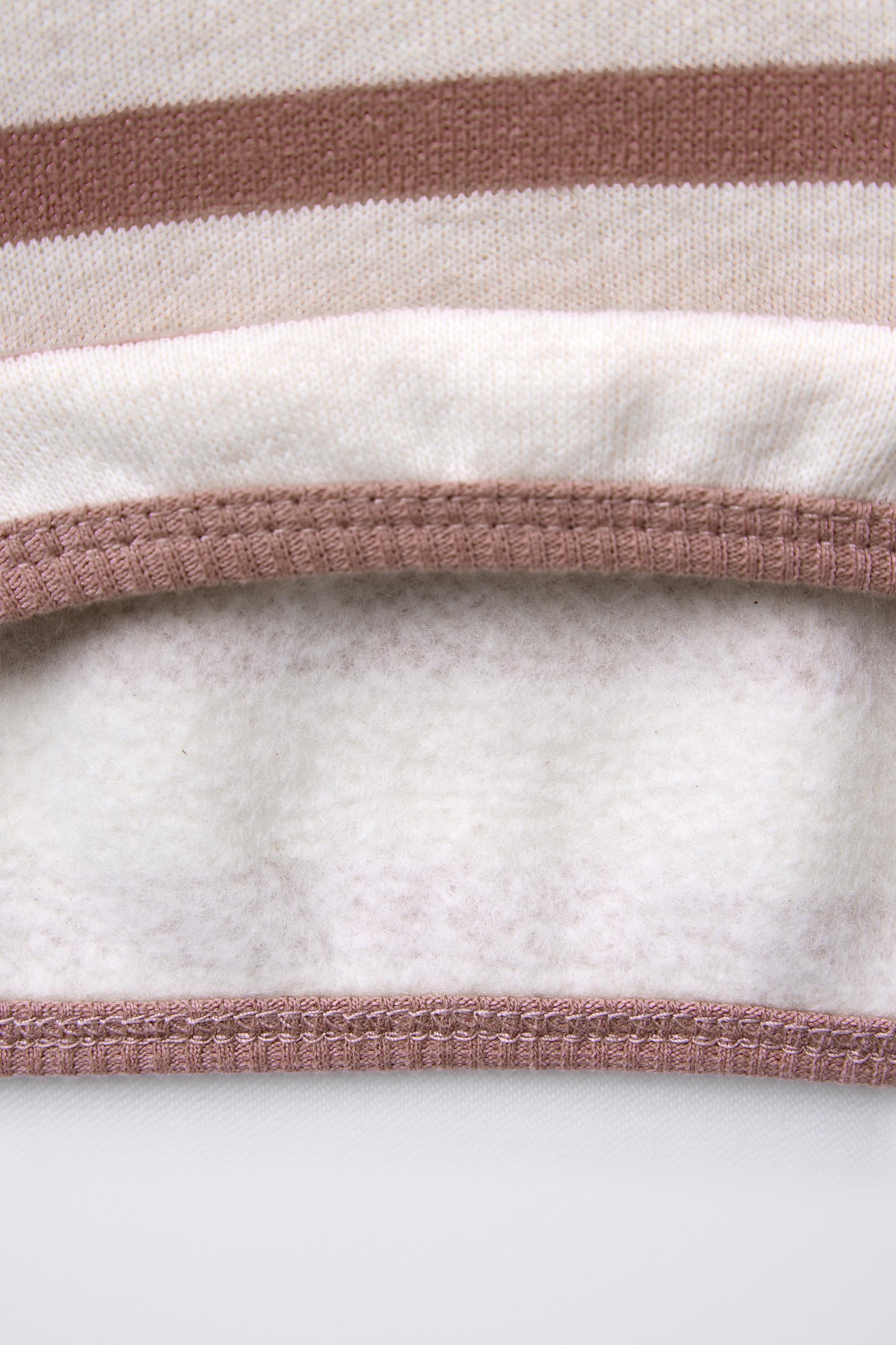 STRIPED SWEATSHIRT AND SOFT RIBBED LEGGINGS SET