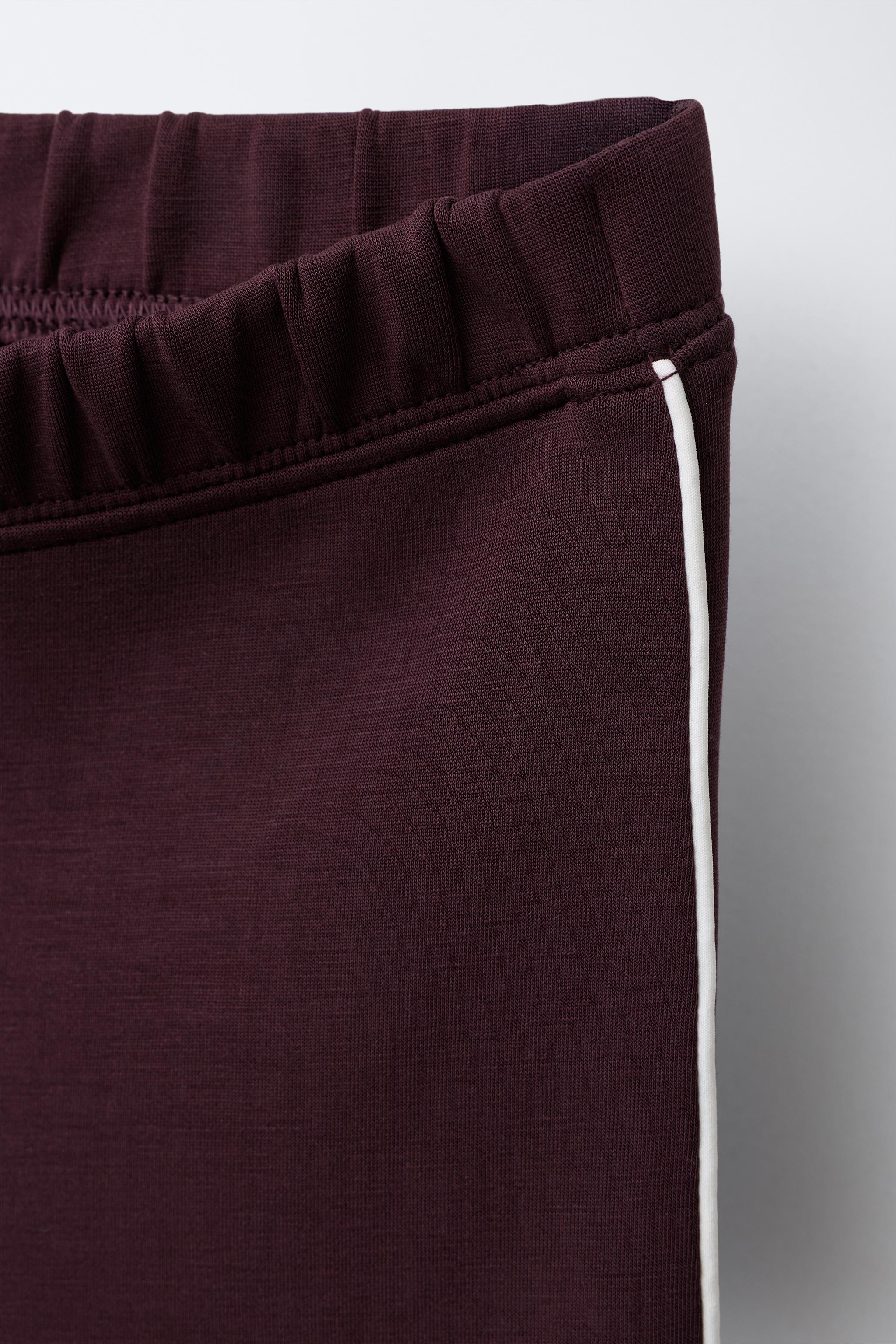 FLARE PANTS WITH MODAL CONTRAST PIPING