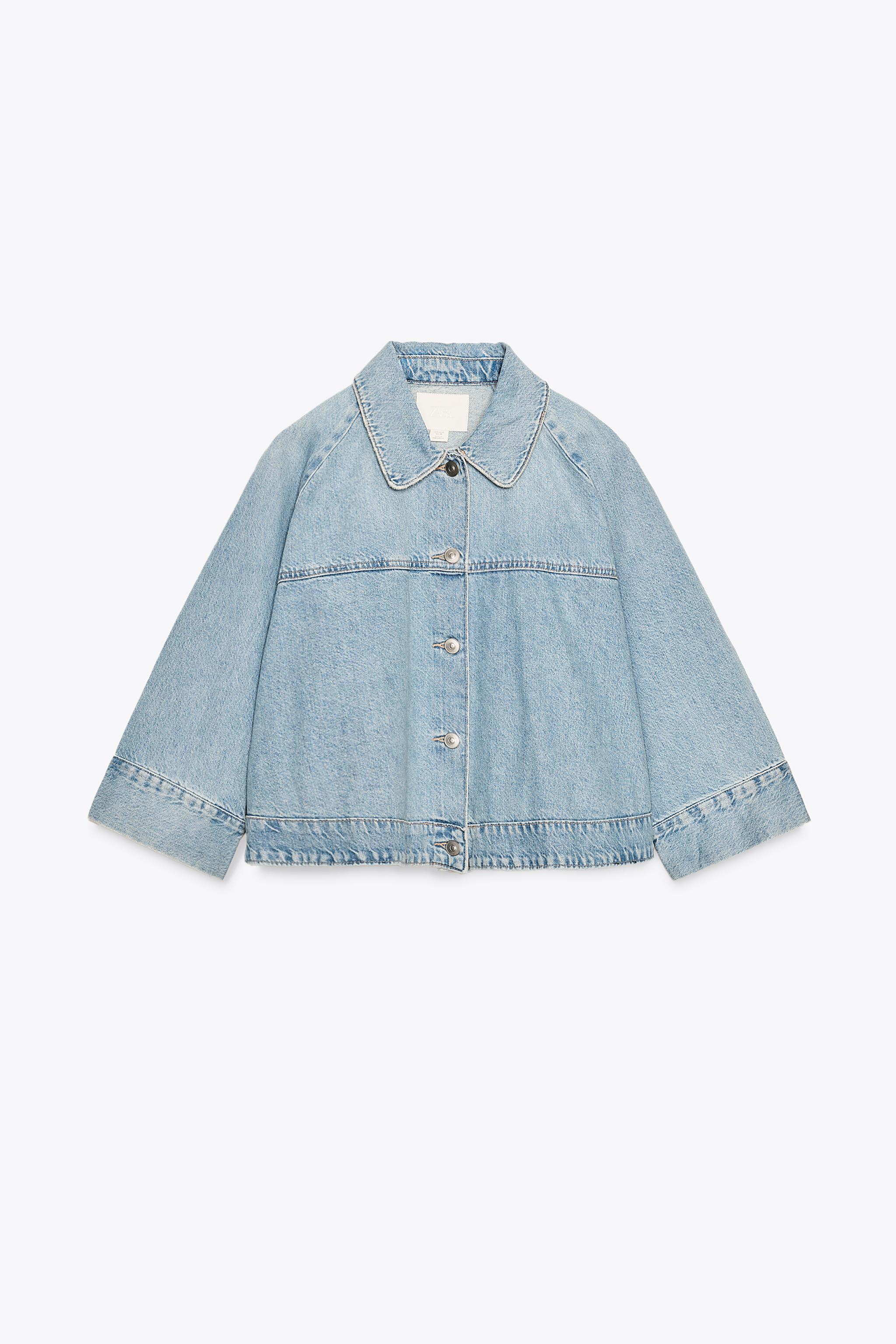 TRF DENIM CAPE JACKET