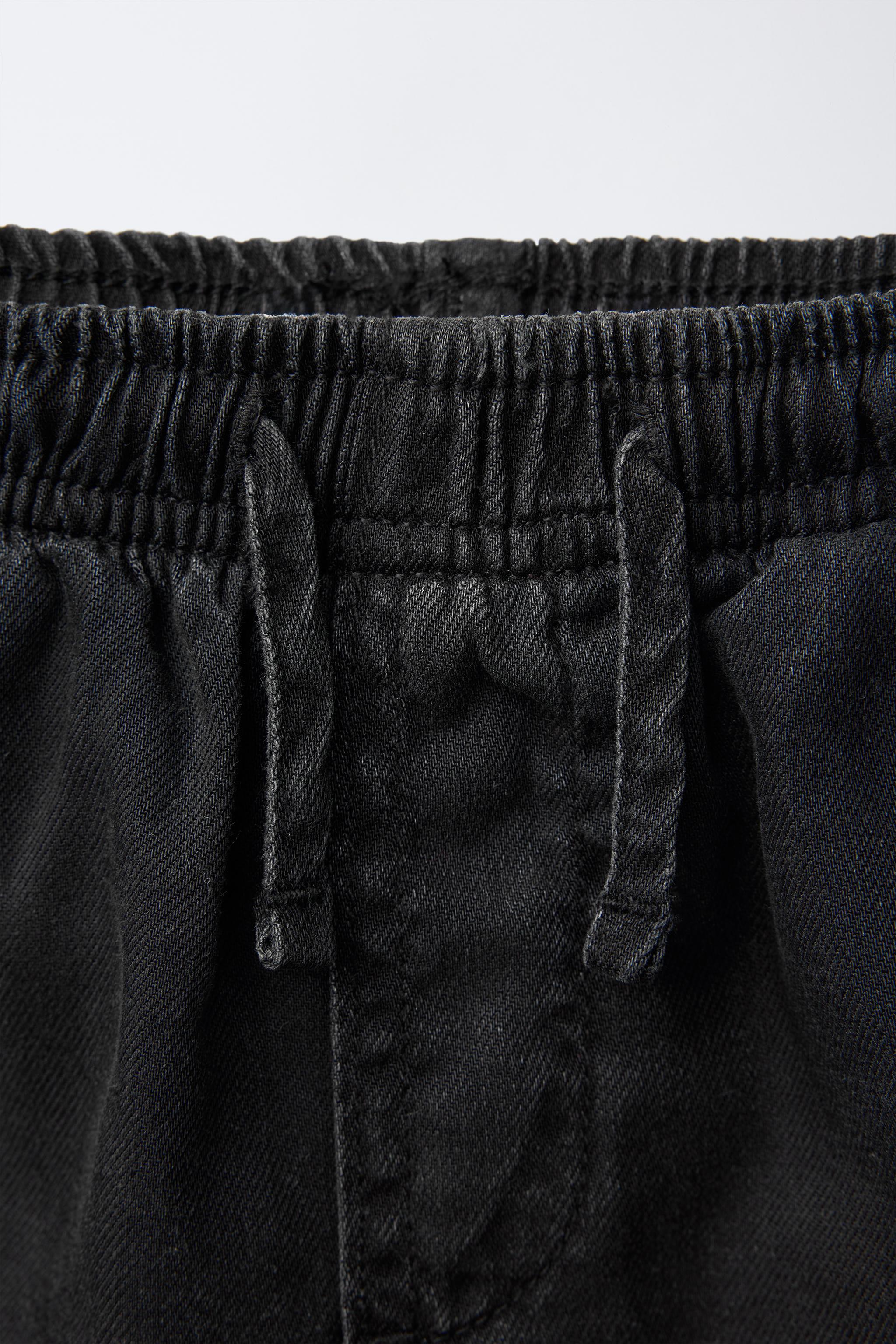 DENIM SHORTS WITH ELASTIC WAIST