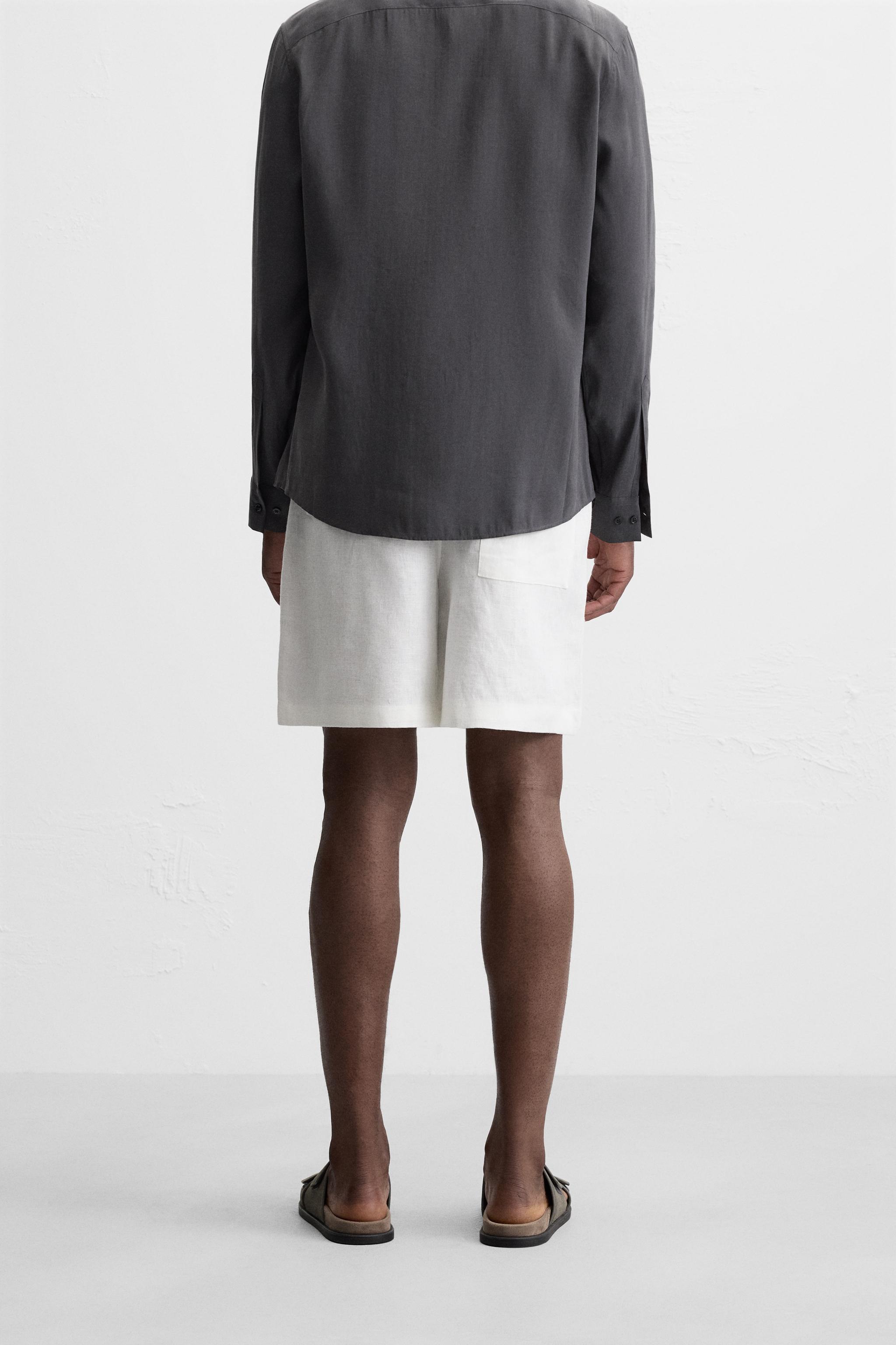 100% LINEN SHORTS