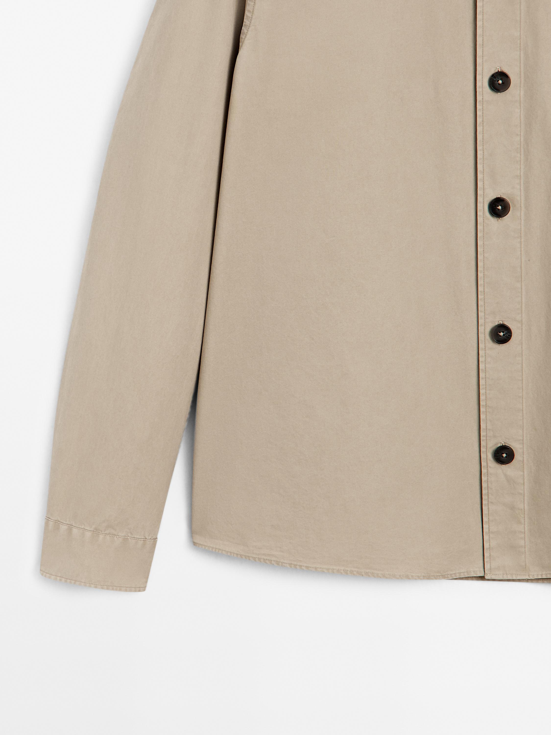 100% cotton overshirt with pocket