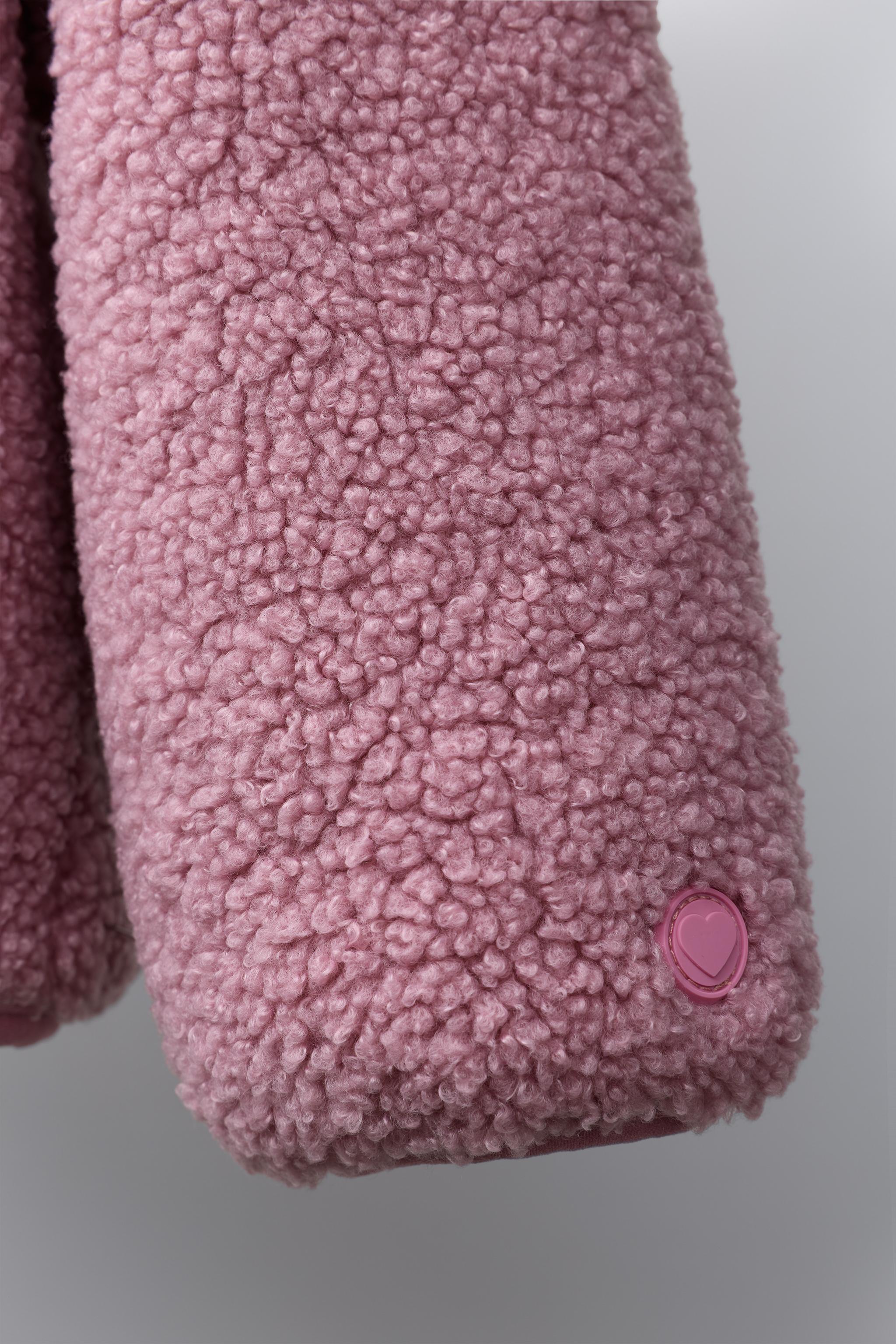 HOODED FAUX SHEARLING JACKET