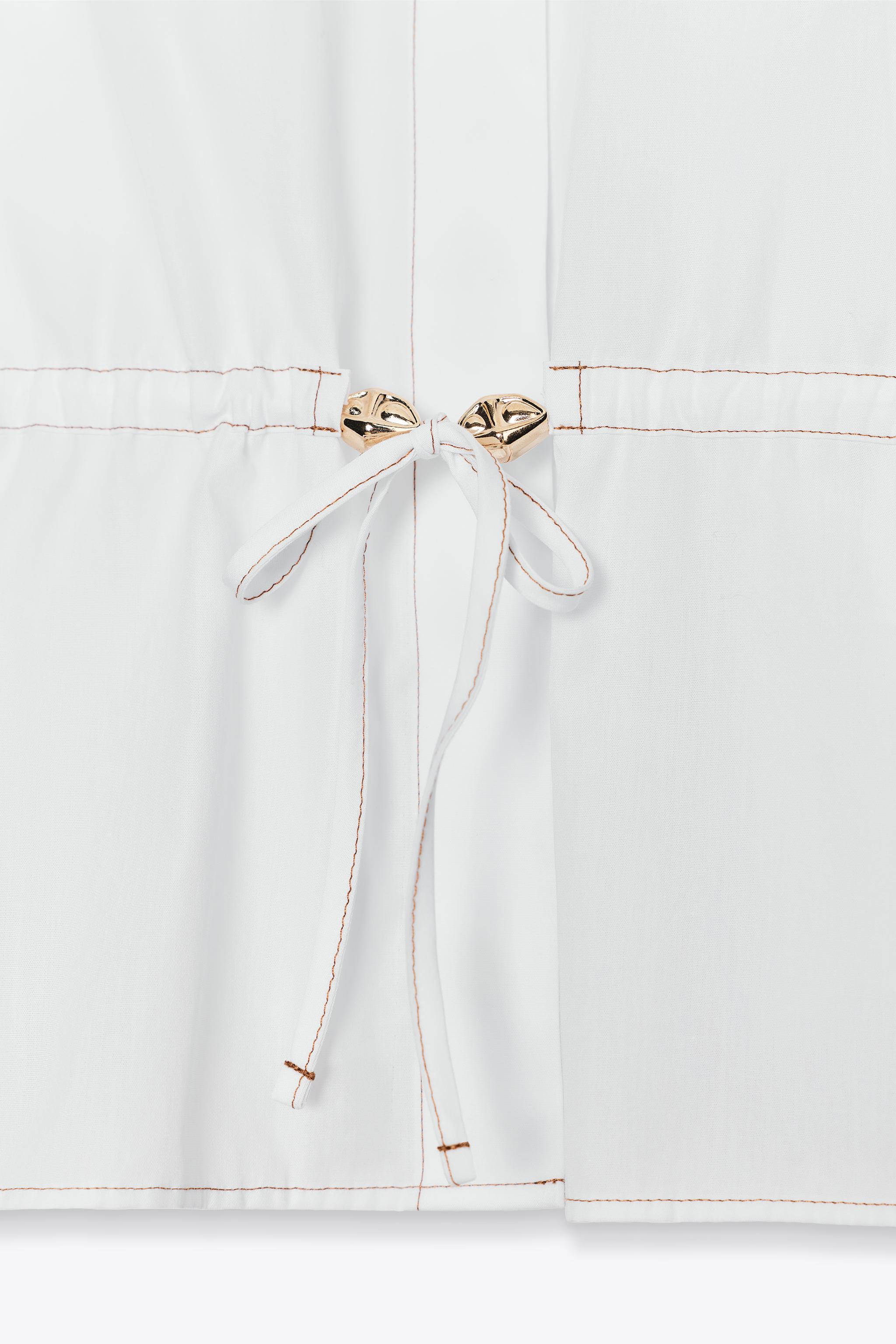 POPLIN TOPSTITCH SHIRT