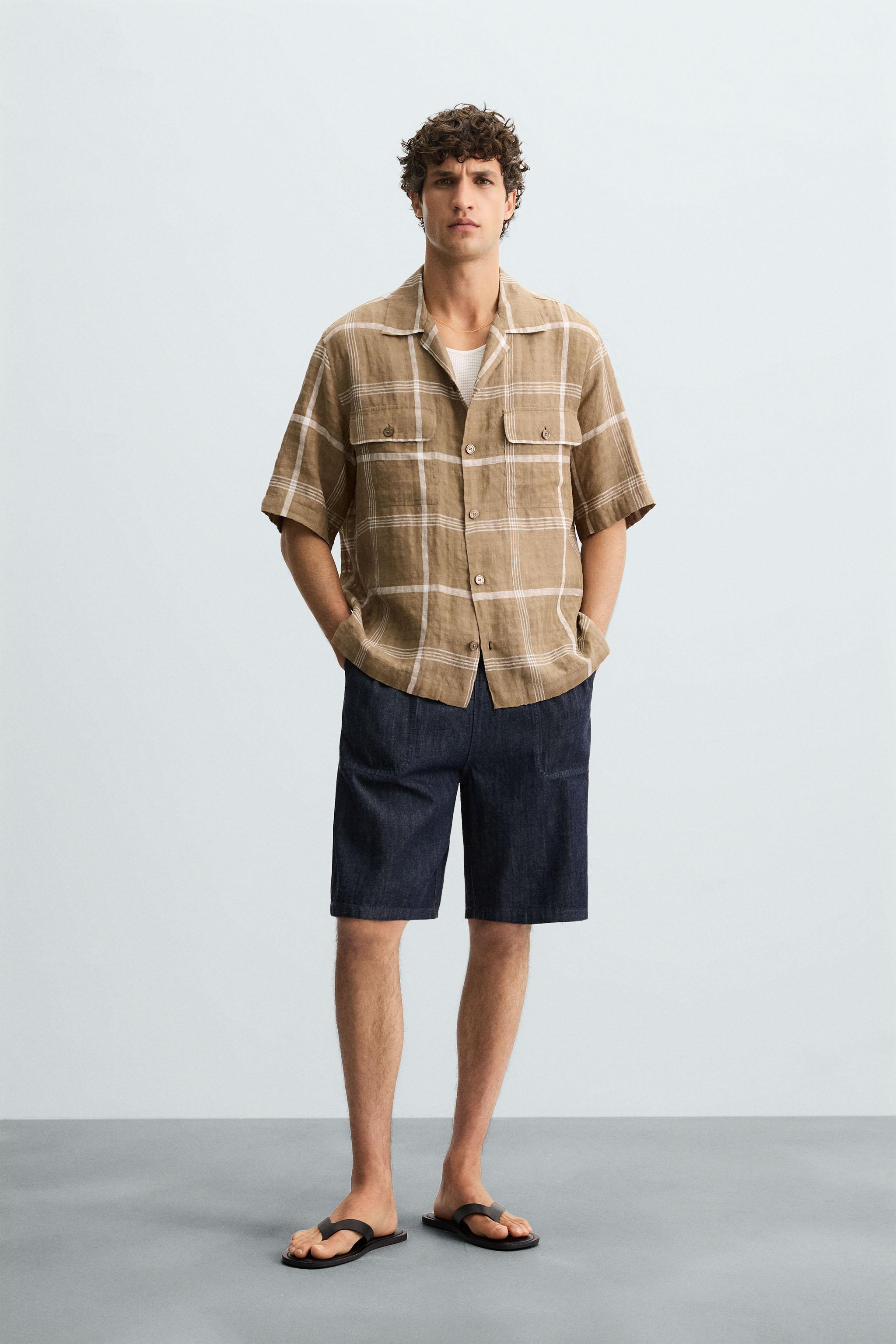 PLAID LINEN - COTTON SHIRT