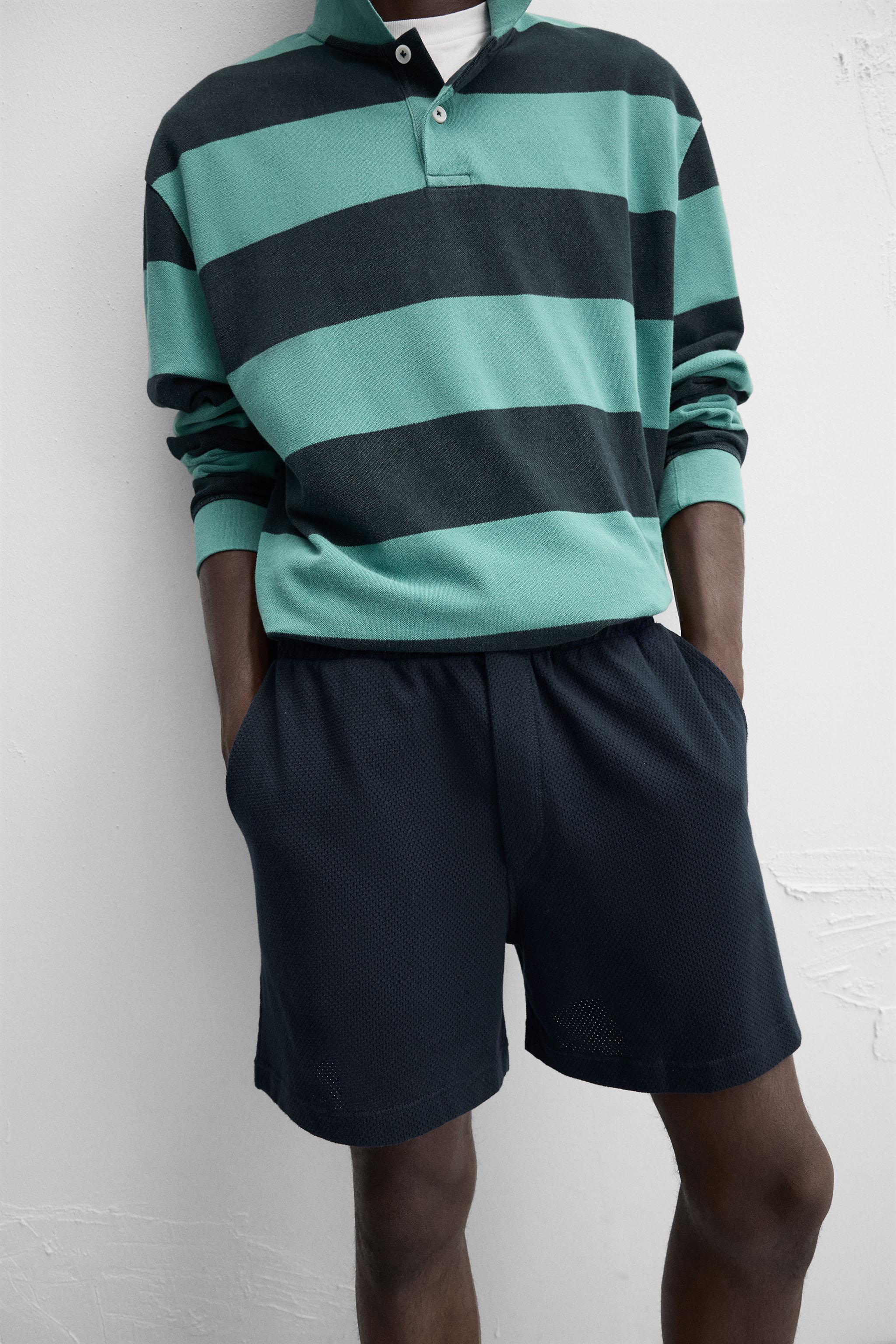 TEXTURED RELAXED FIT SHORTS