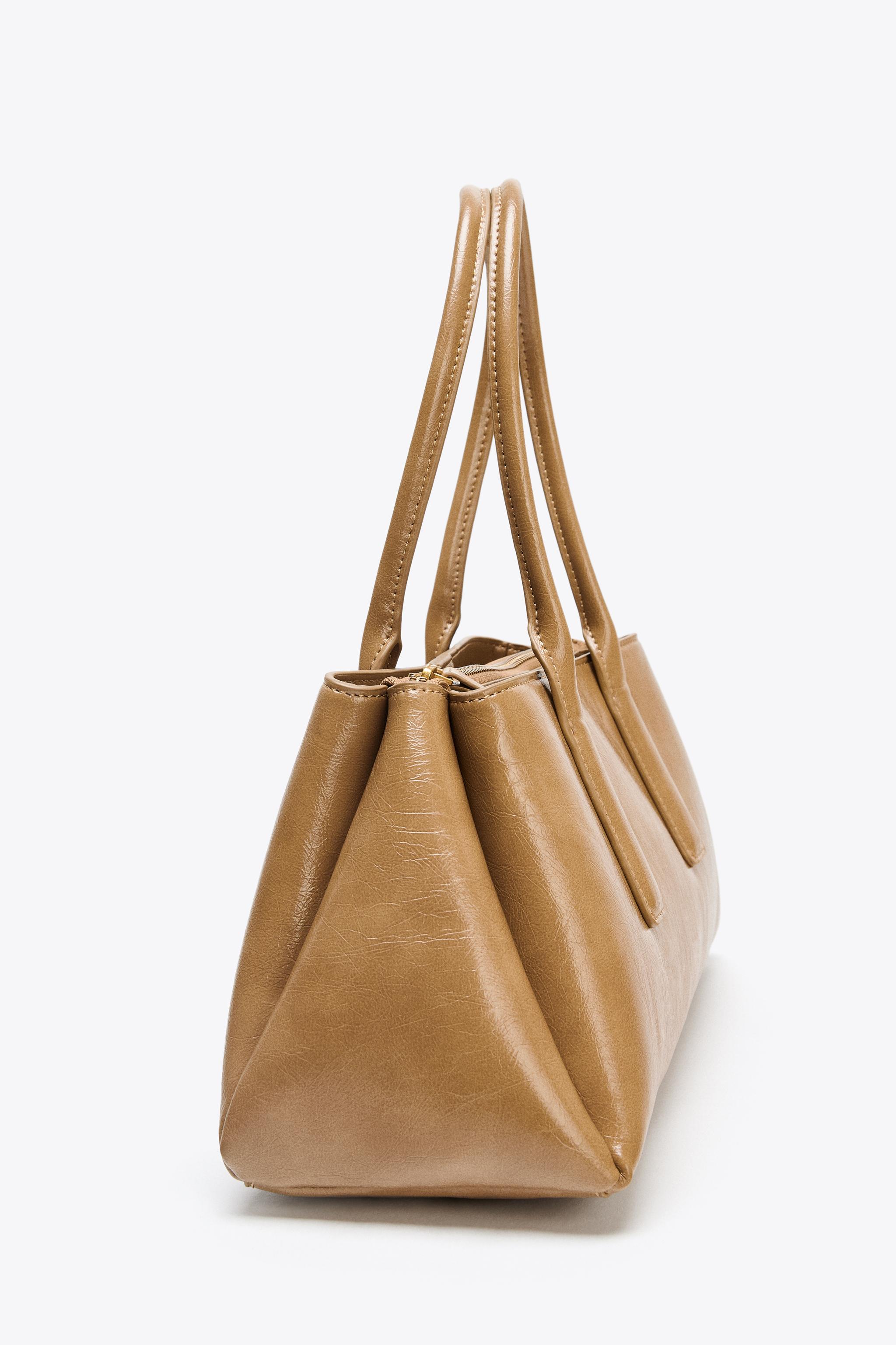 CRACKLE-EFFECT CITY BAG