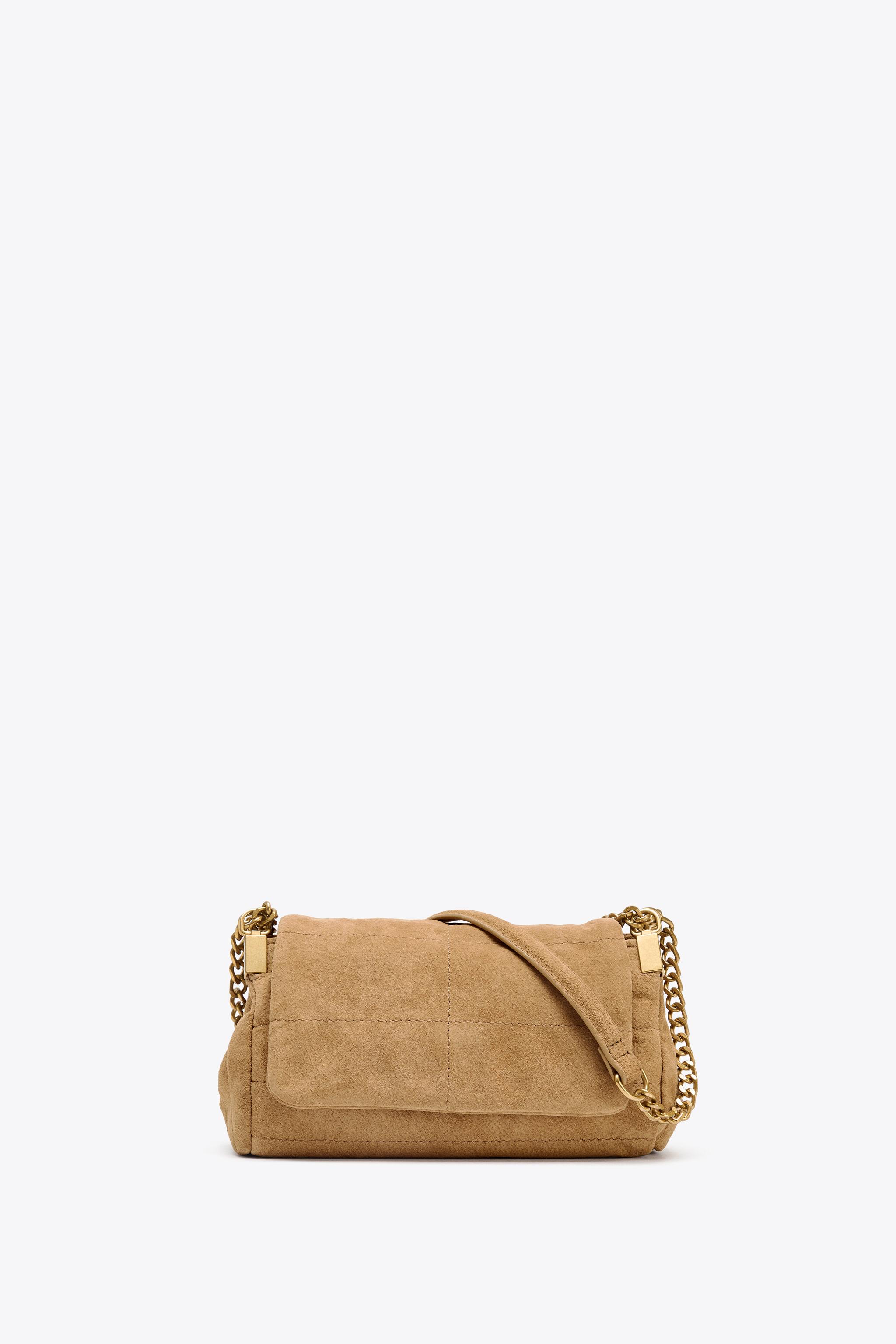SPLIT LEATHER SHOULDER BAG