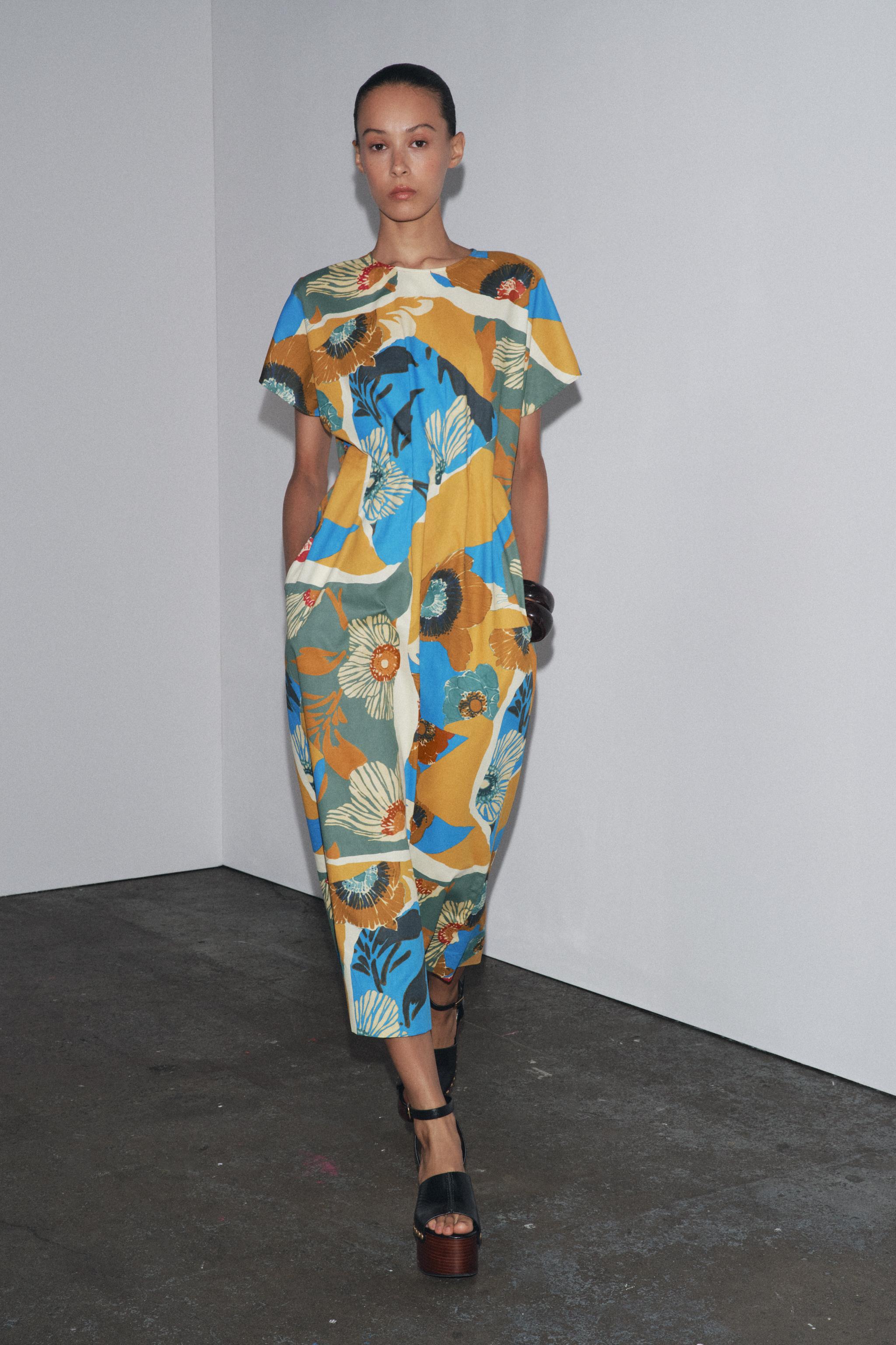 ZW COLLECTION PRINTED MIDI DRESS
