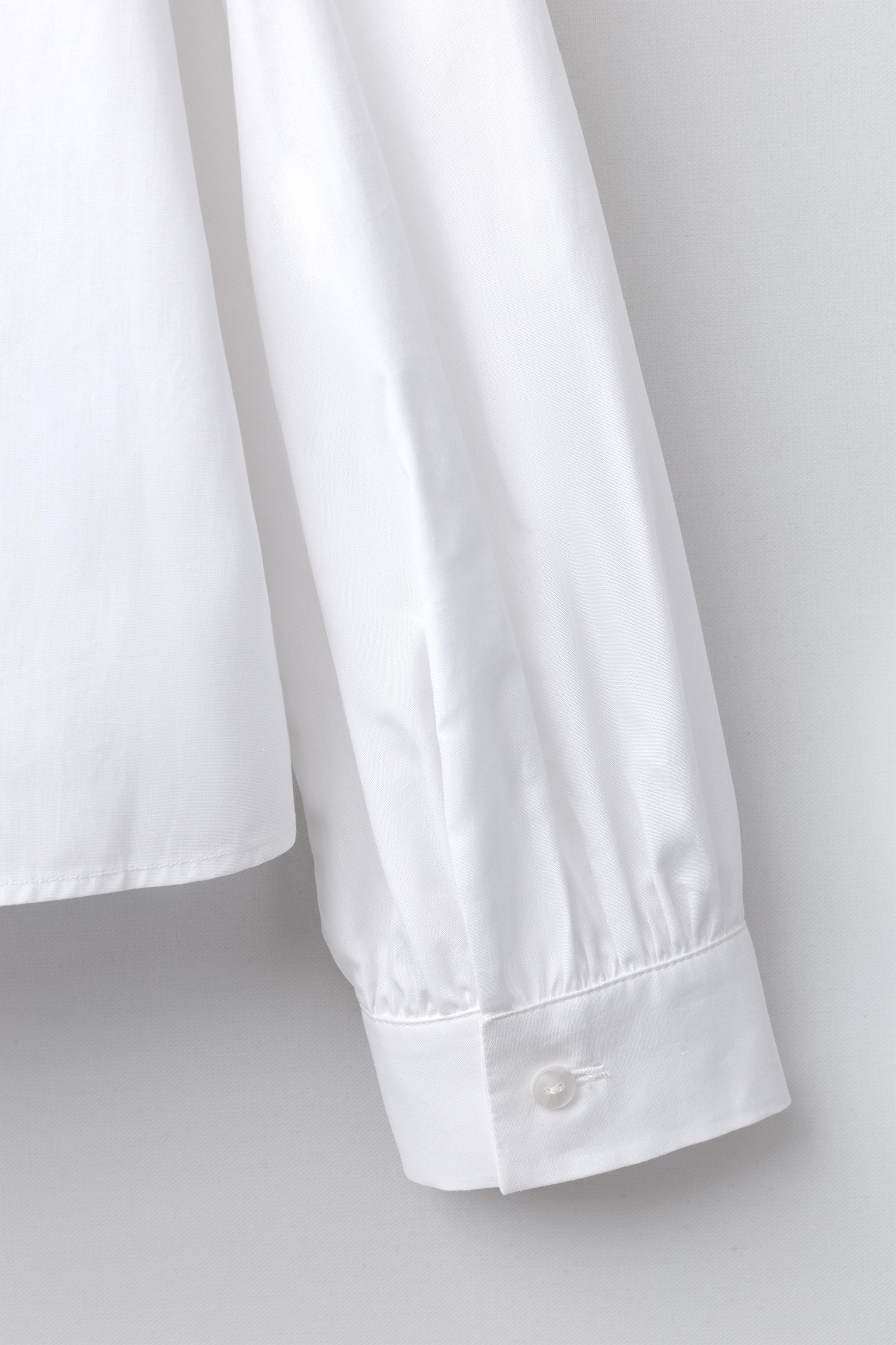 PICOT TRIM PETER PAN COLLAR SHIRT