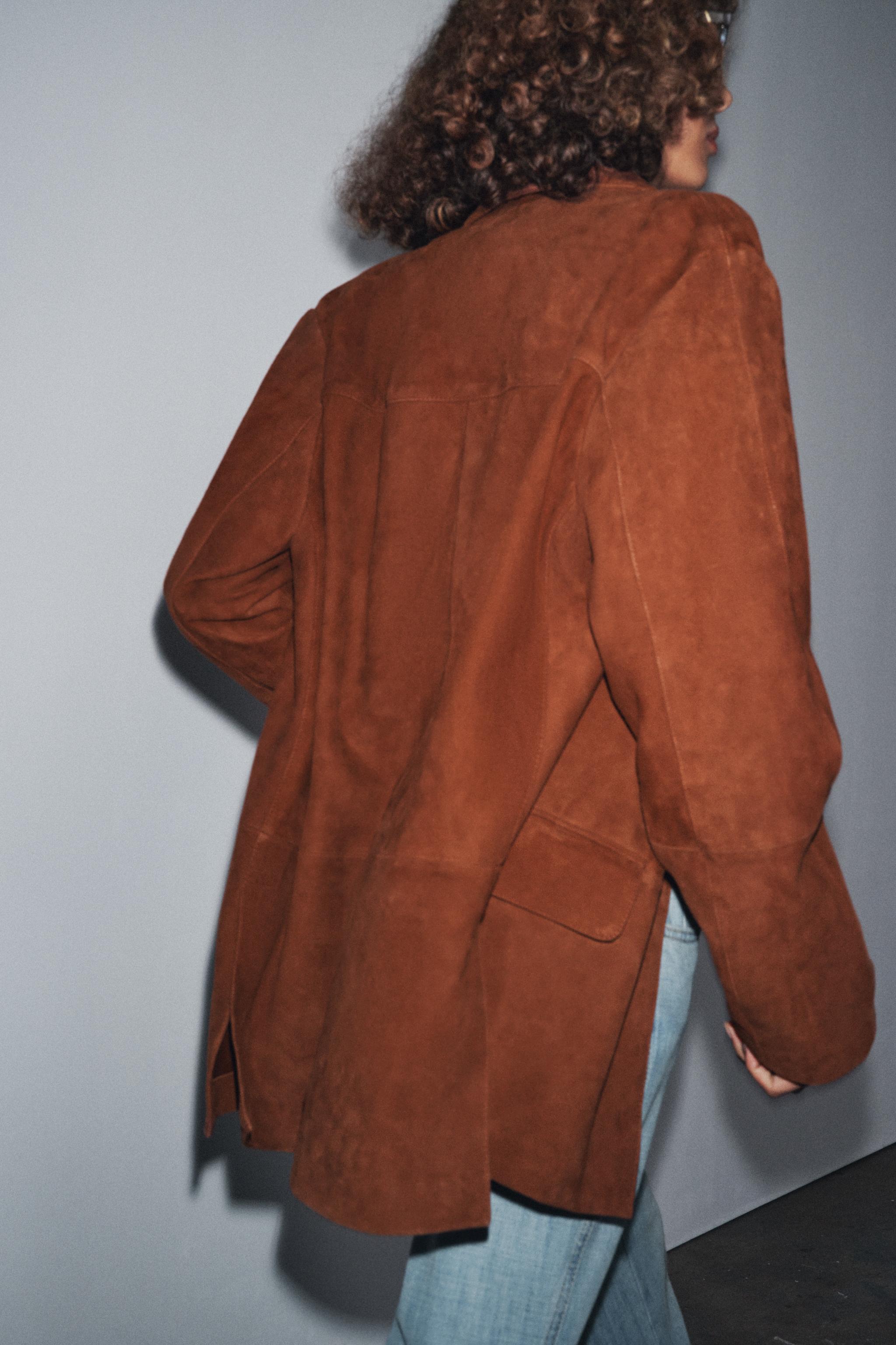 ZW COLLECTION LIMITED EDITION OVERSIZED SUEDE LEATHER BLAZER