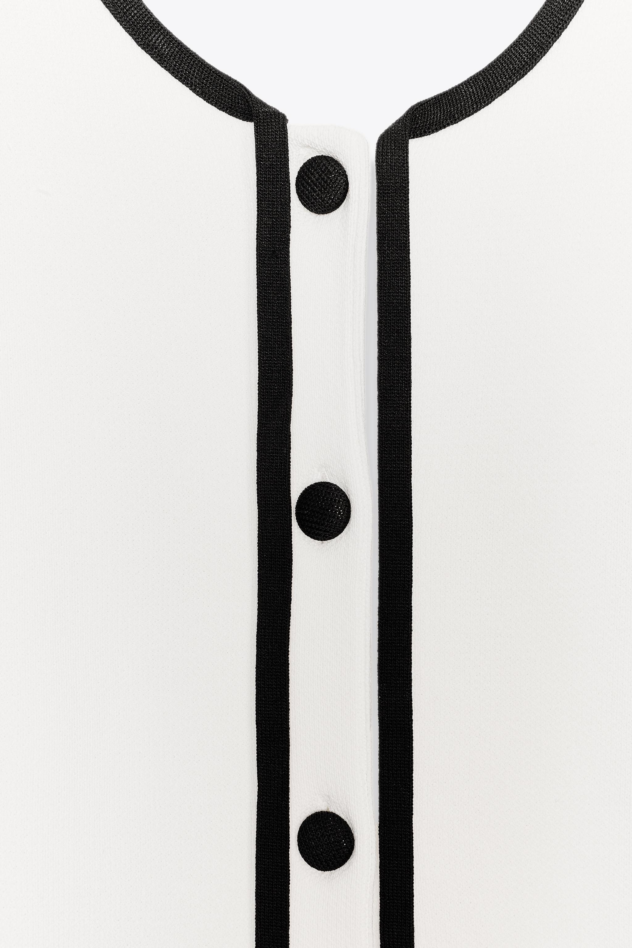 CONTRAST TRIM CARDIGAN