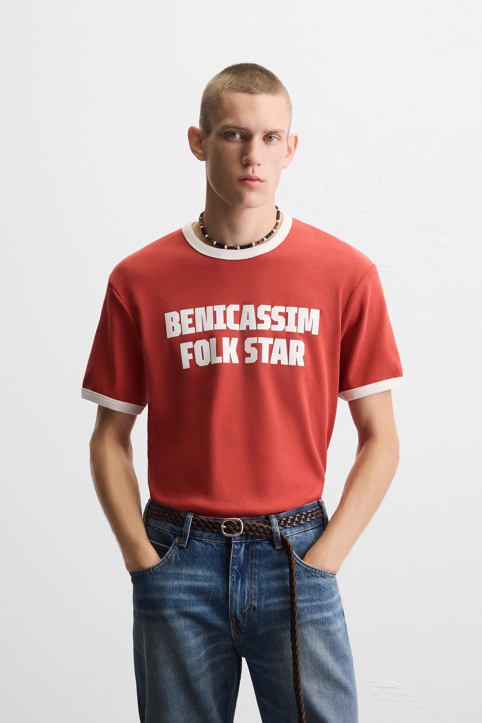 RIBBED GUITARRICADELAFUENTE TEXT T-SHIRT