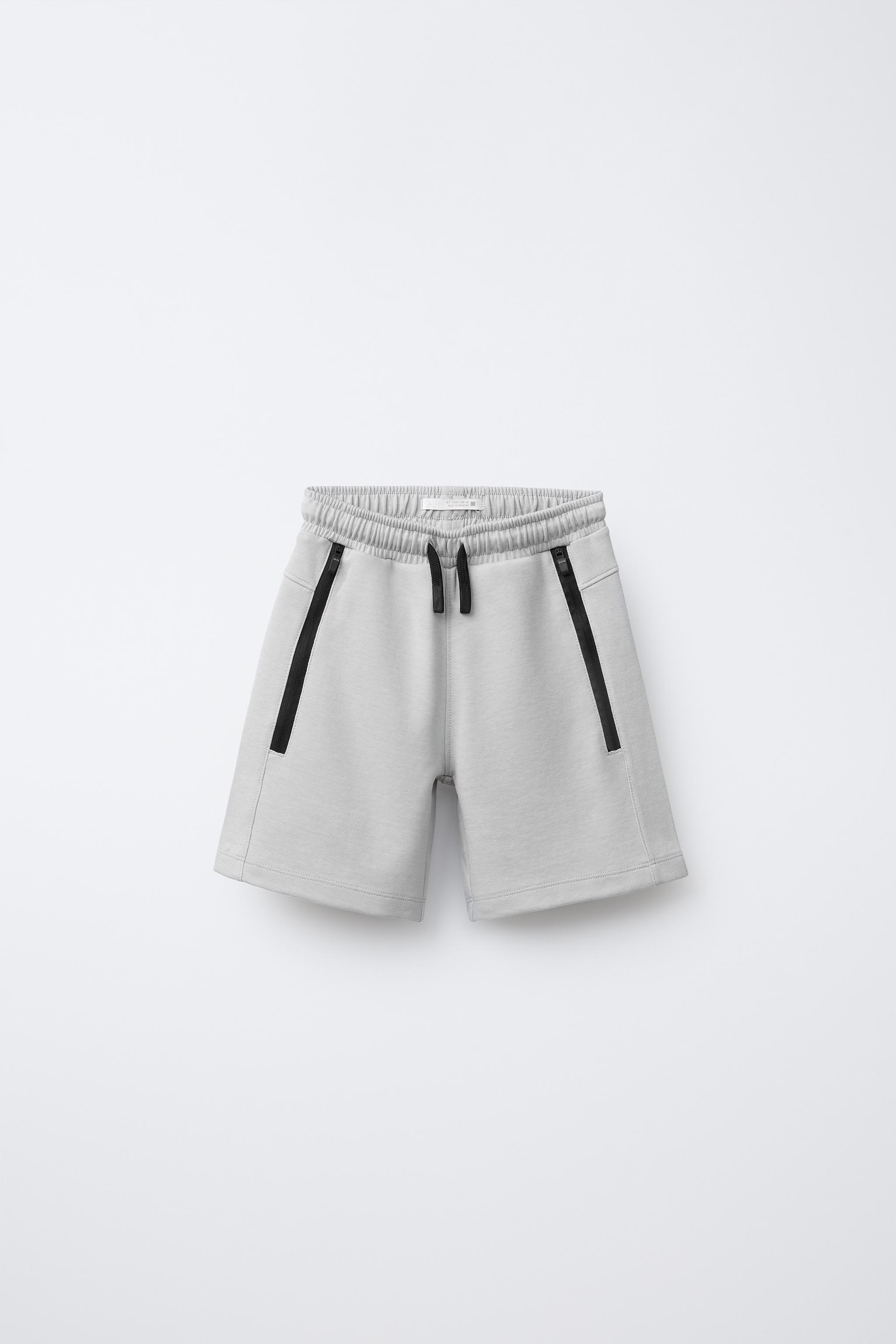 SPORTY CONTRAST ZIPPER SHORTS