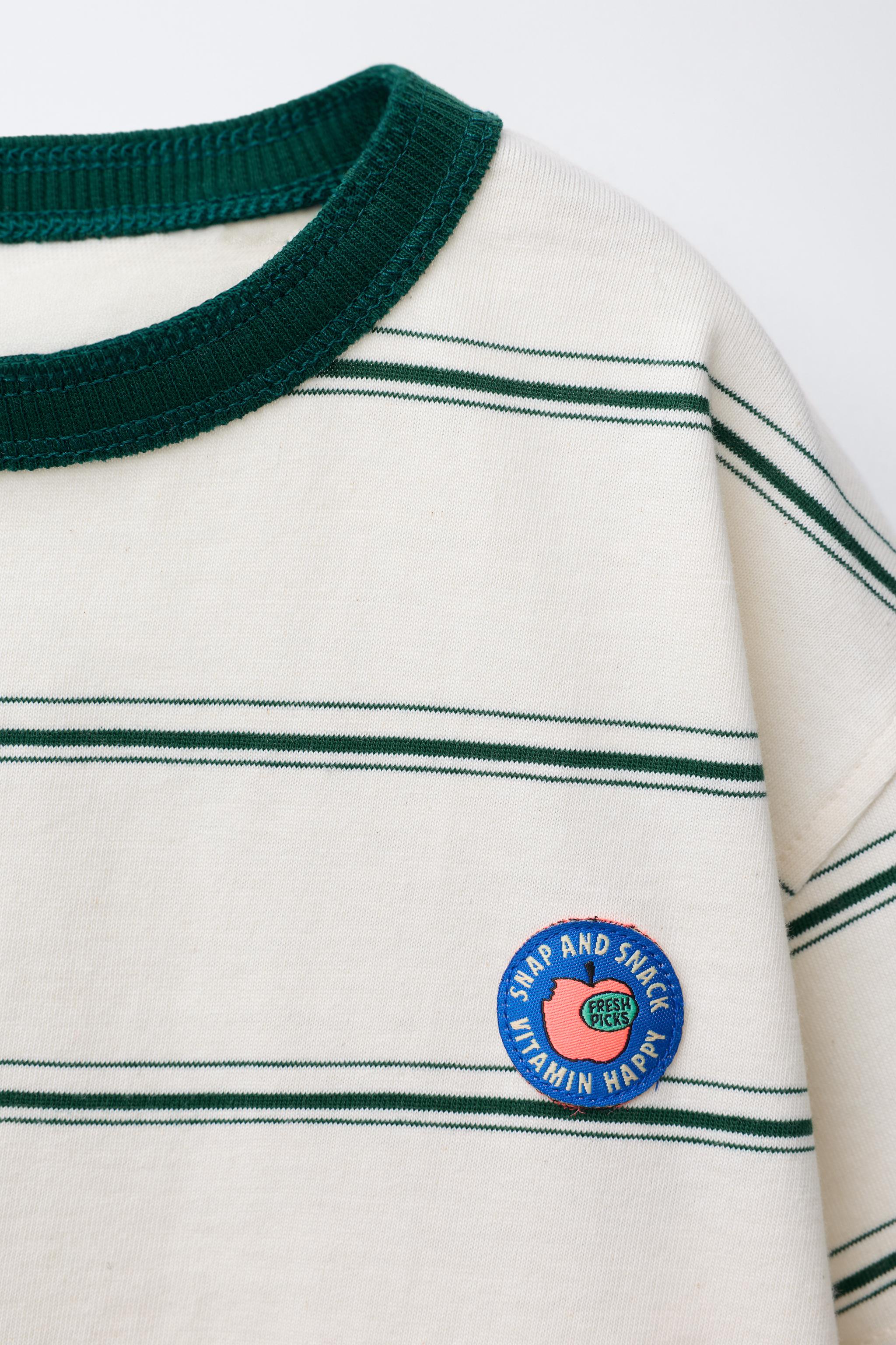 STRIPED PATCH T-SHIRT