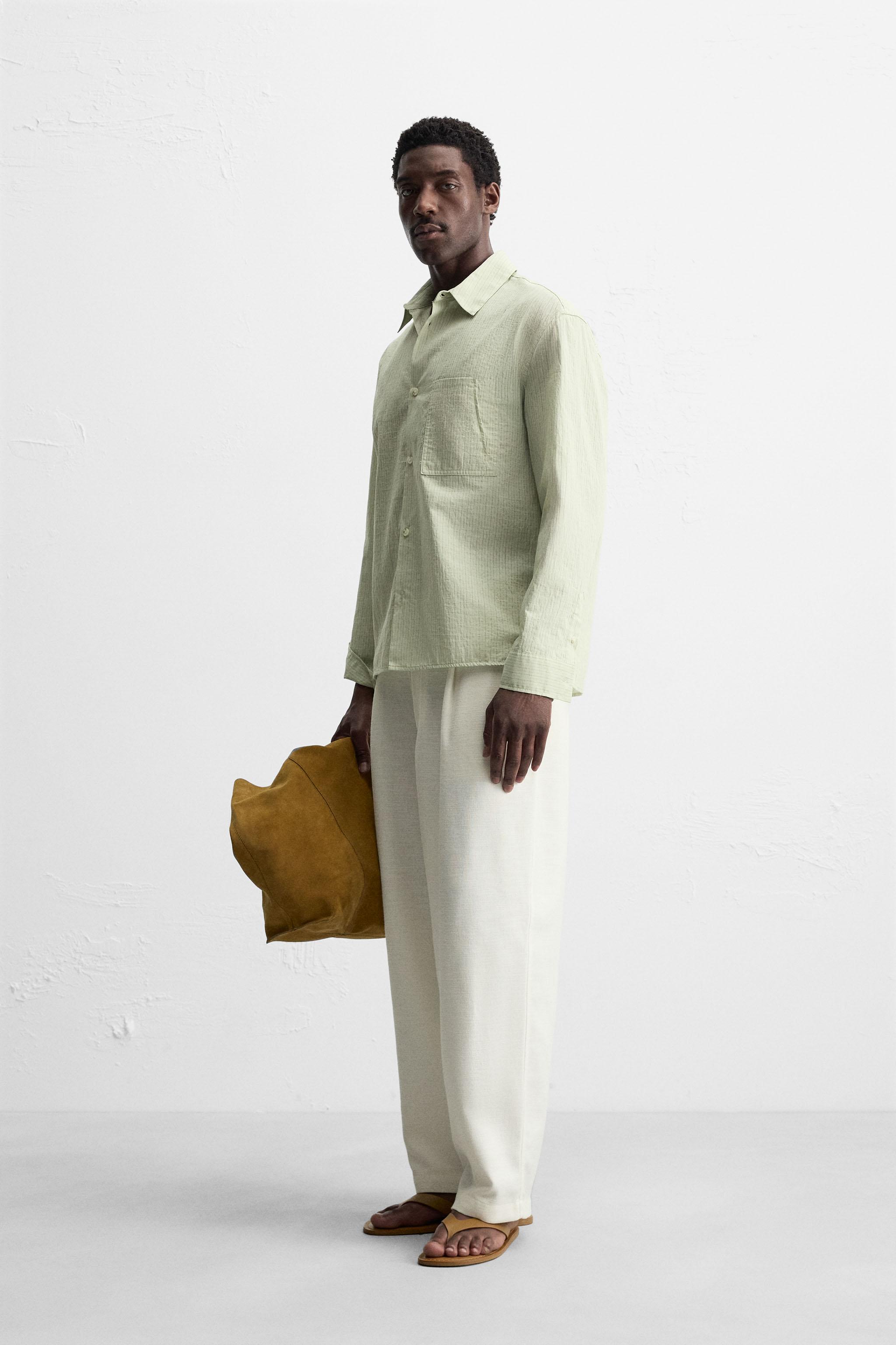 TEXTURED STRIPED SHIRT