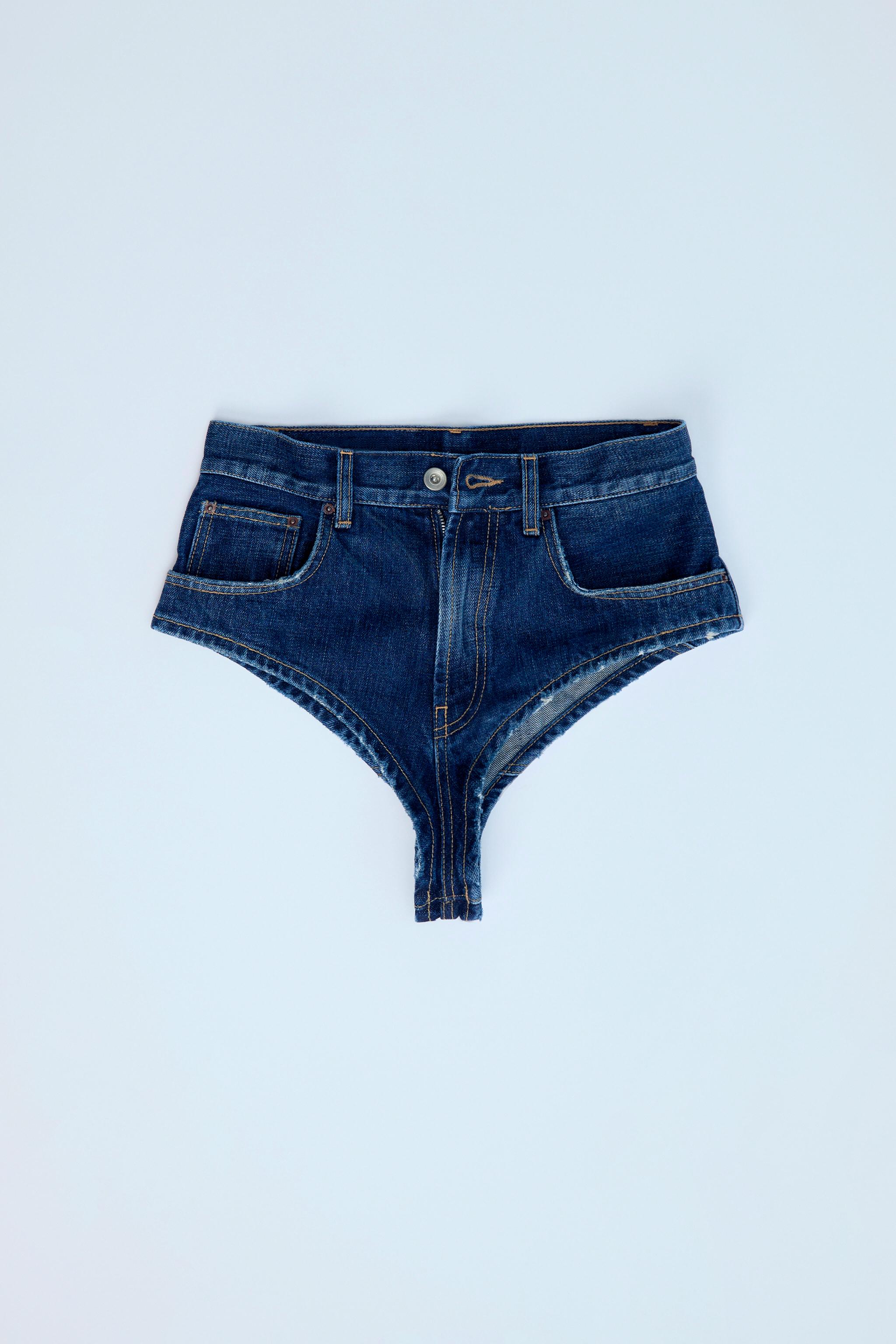 TRF HIGH-RISE MINI DENIM SHORTS