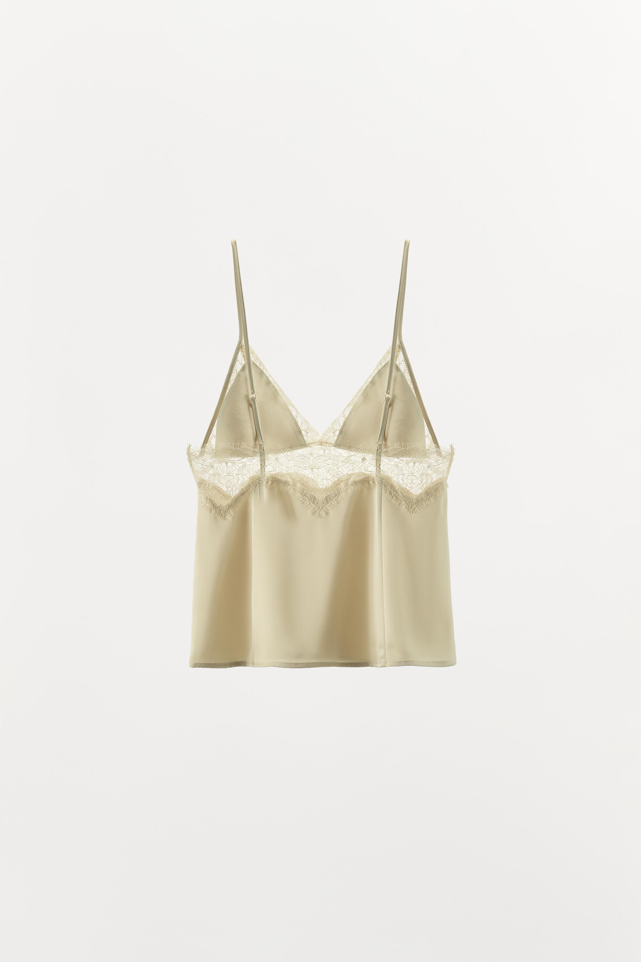 LIMITED EDITION SATIN EFFECT LACE TOP