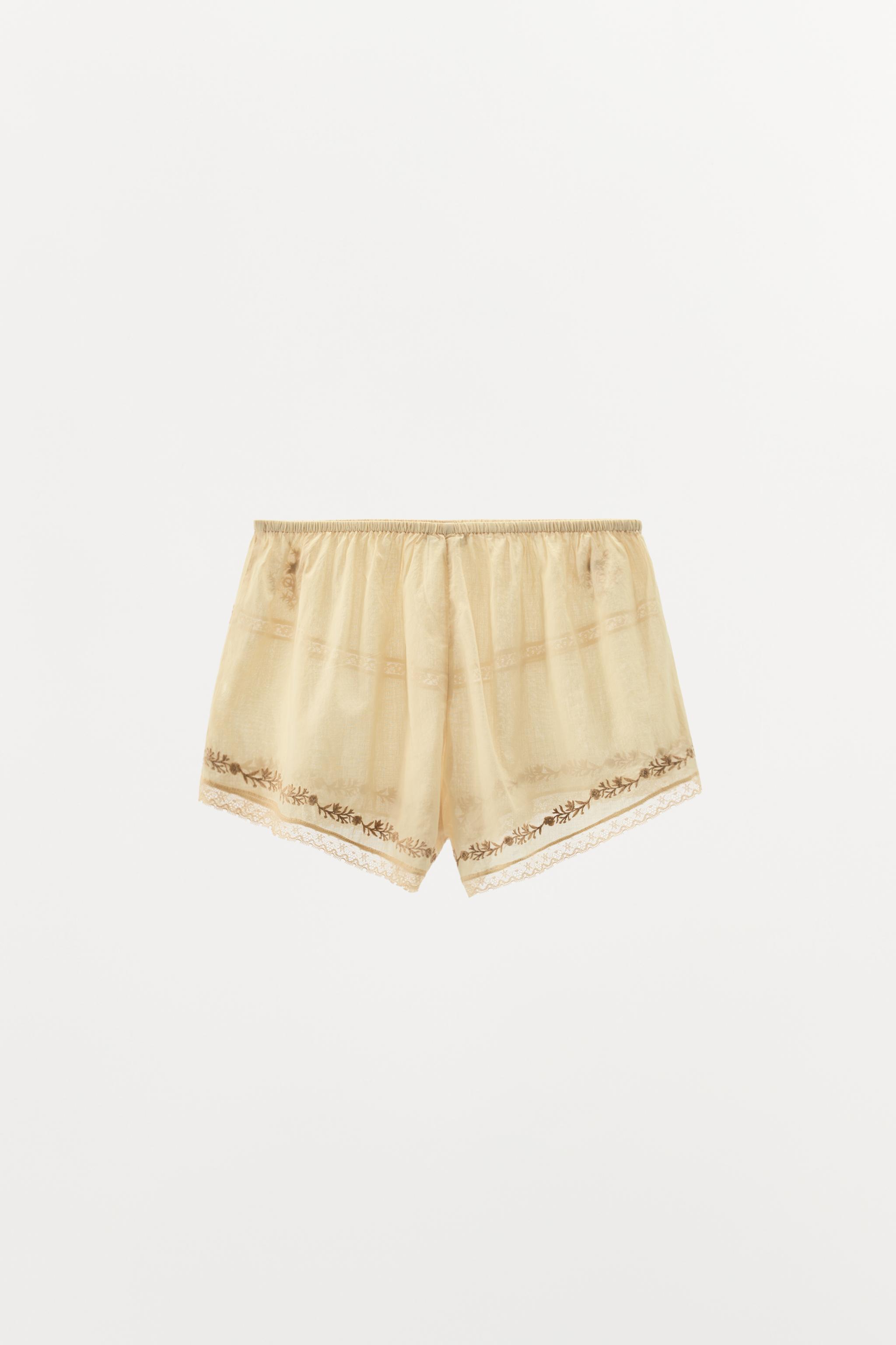 LIMITED EDITION FLORAL EMBROIDERY AND LACE SHORTS
