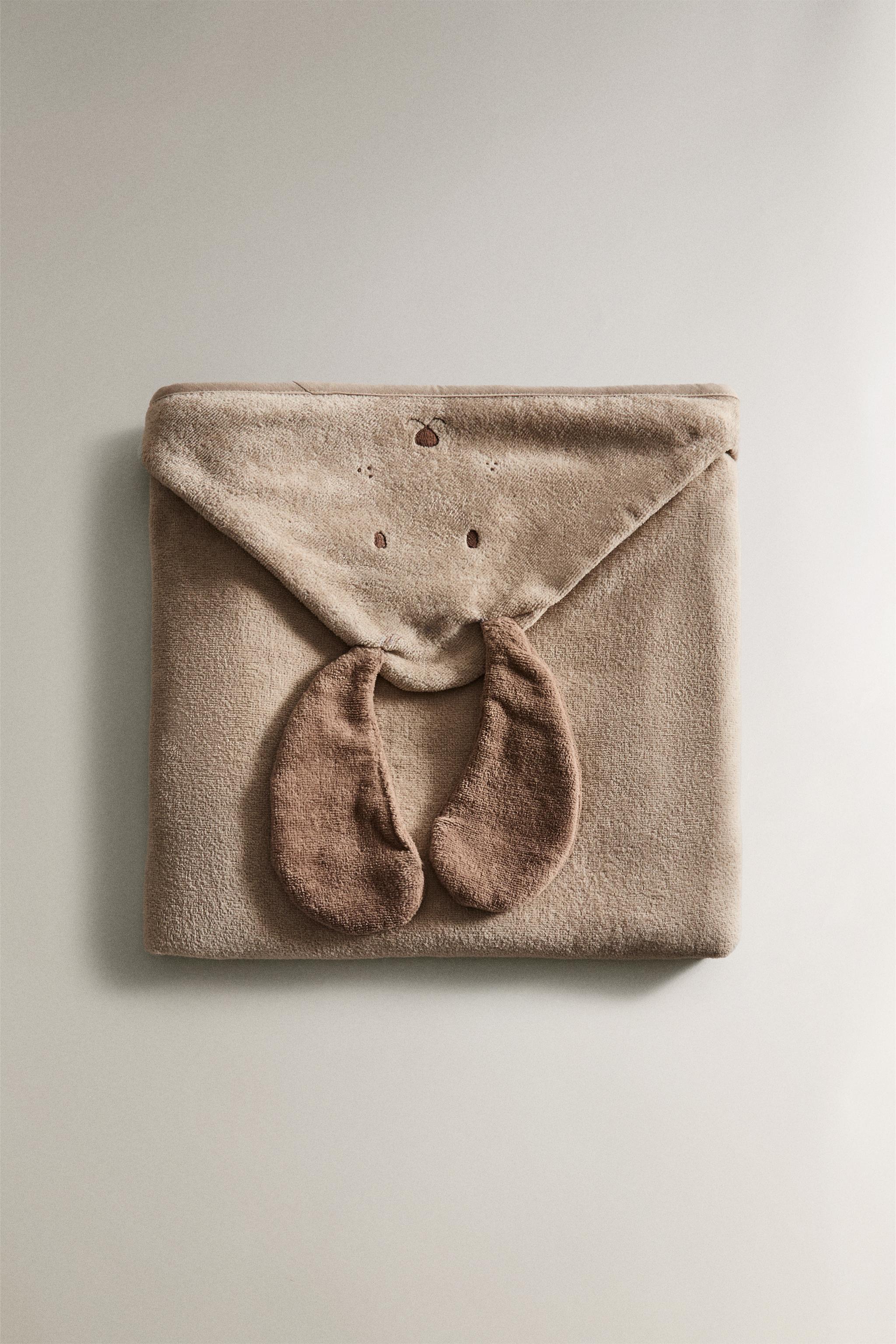 CHILDREN'S DOG HOODED BATH TOWEL